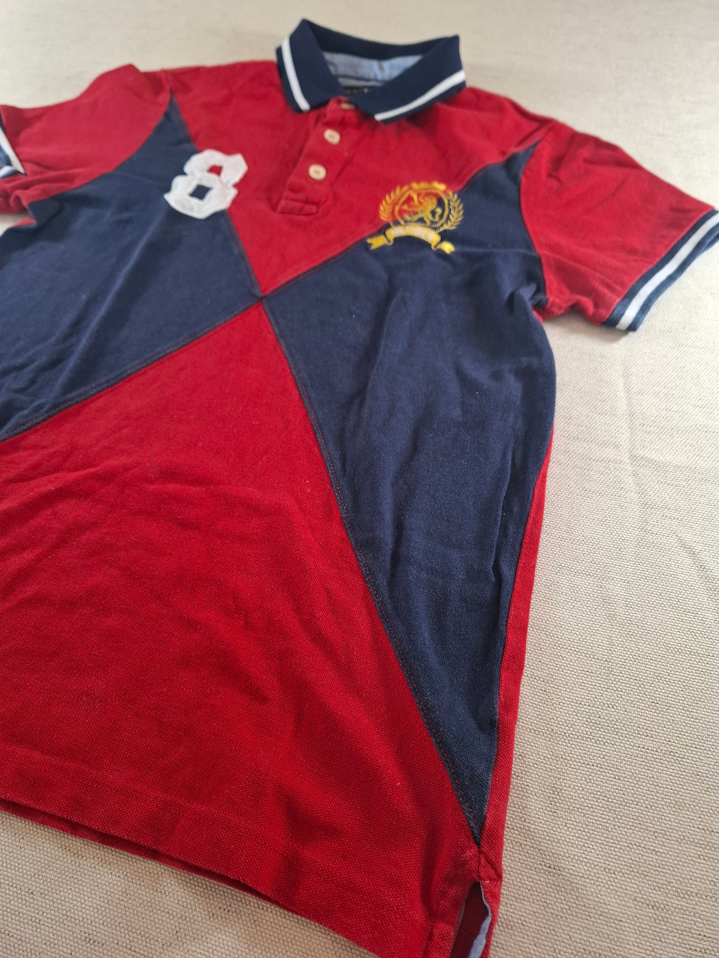 001116 Tommy Hilfiger Polo size L Red/ Navy