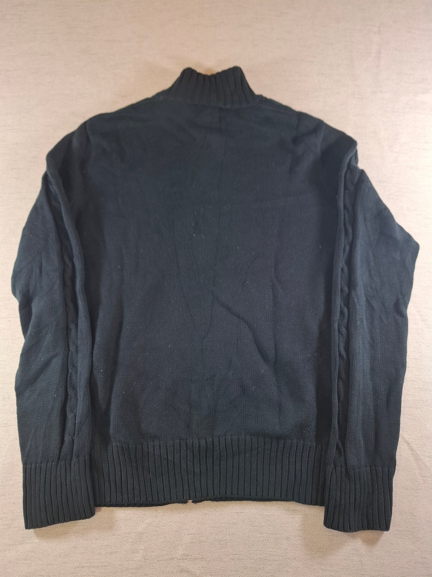 000939 Polo Ralph Lauren Full zip sweater size L Black