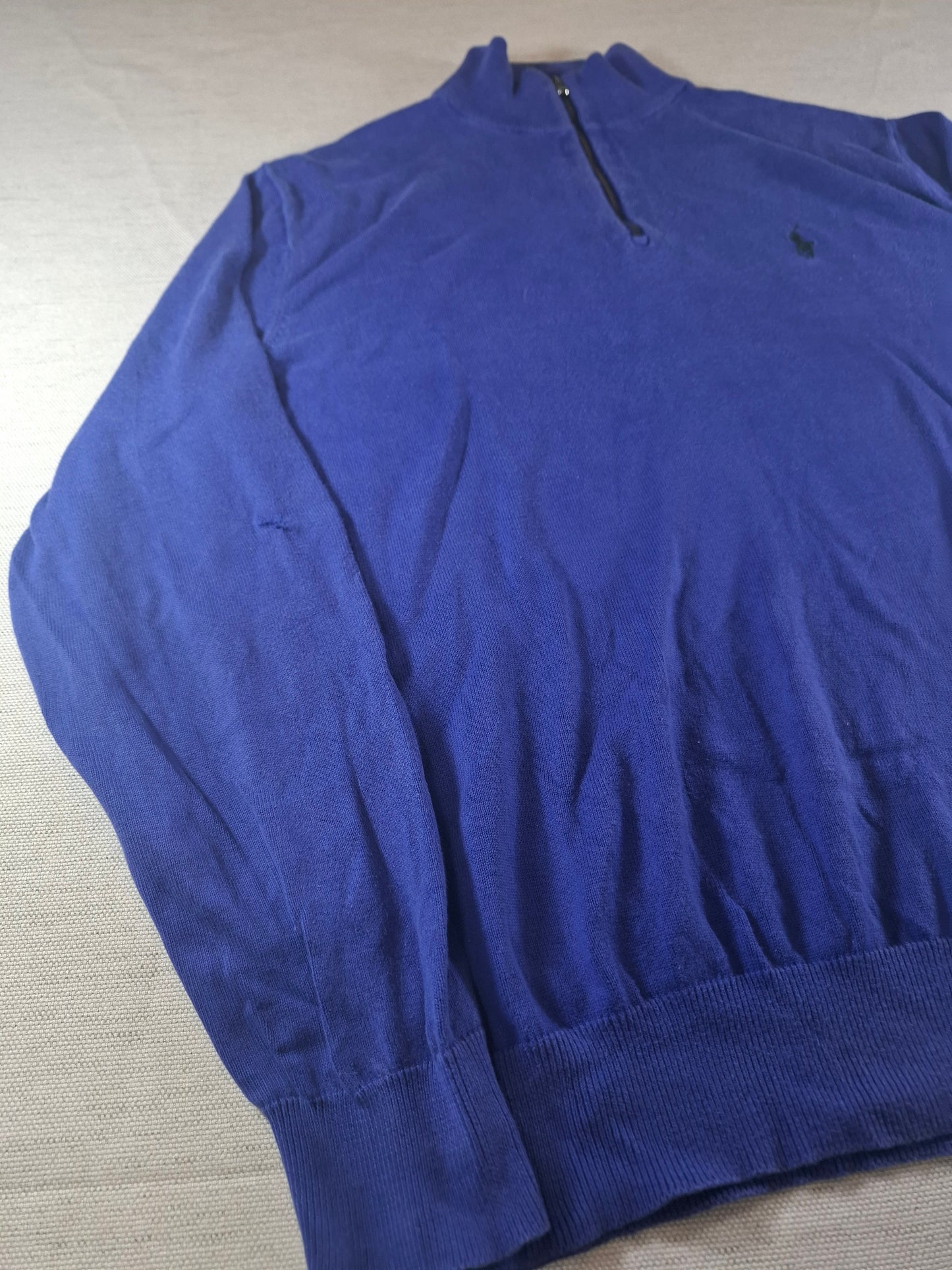 000485 Polo Ralph Lauren 1/4 zip sweater size L Purple