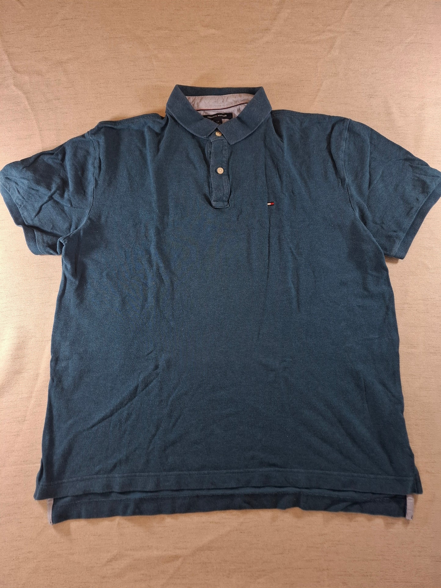 000154 – Tommy Hilfiger Polo – Blue/Green, Size L