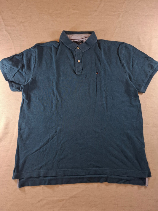 000154 – Tommy Hilfiger Polo – Blue/Green, Size L