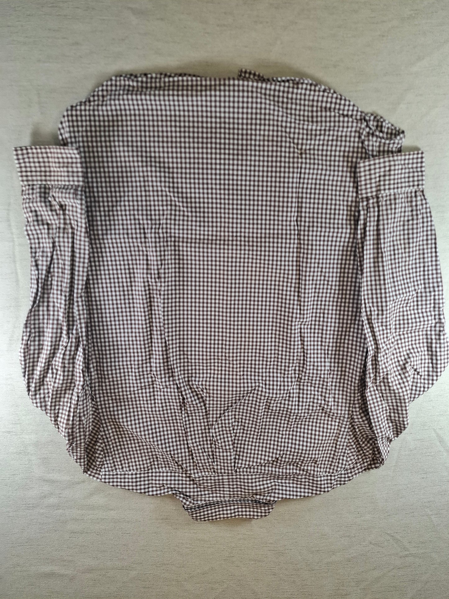 001085 Polo Ralph Lauren Button down shirt size L Brown/ White checkered