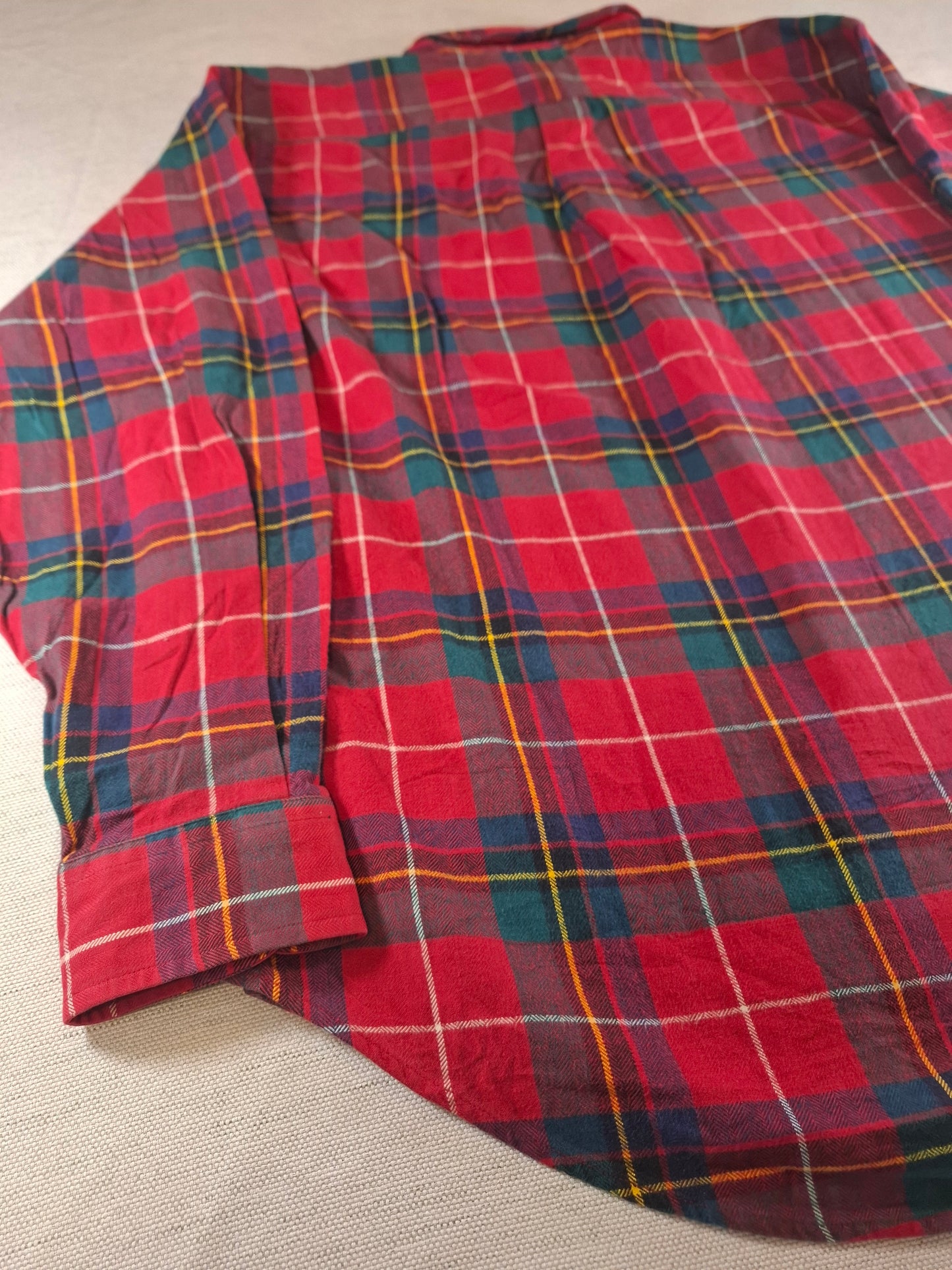 001088 Tommy Hilfiger Button down shirt size L Multi/ Red