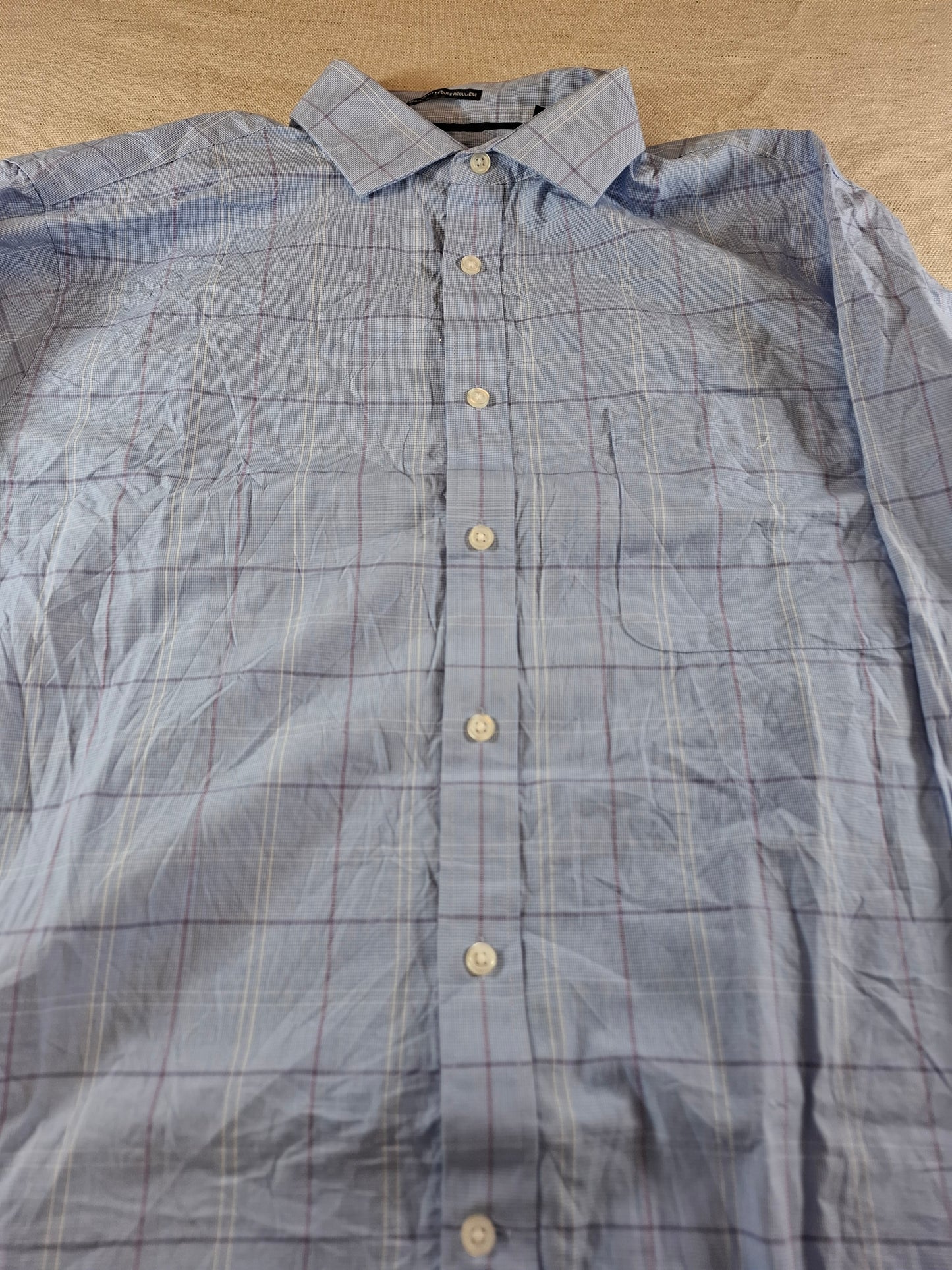 001095 Tommy Hilfiger Button down shirt size 16,5 / 32-33 / L Blue/ White/ Red checkered
