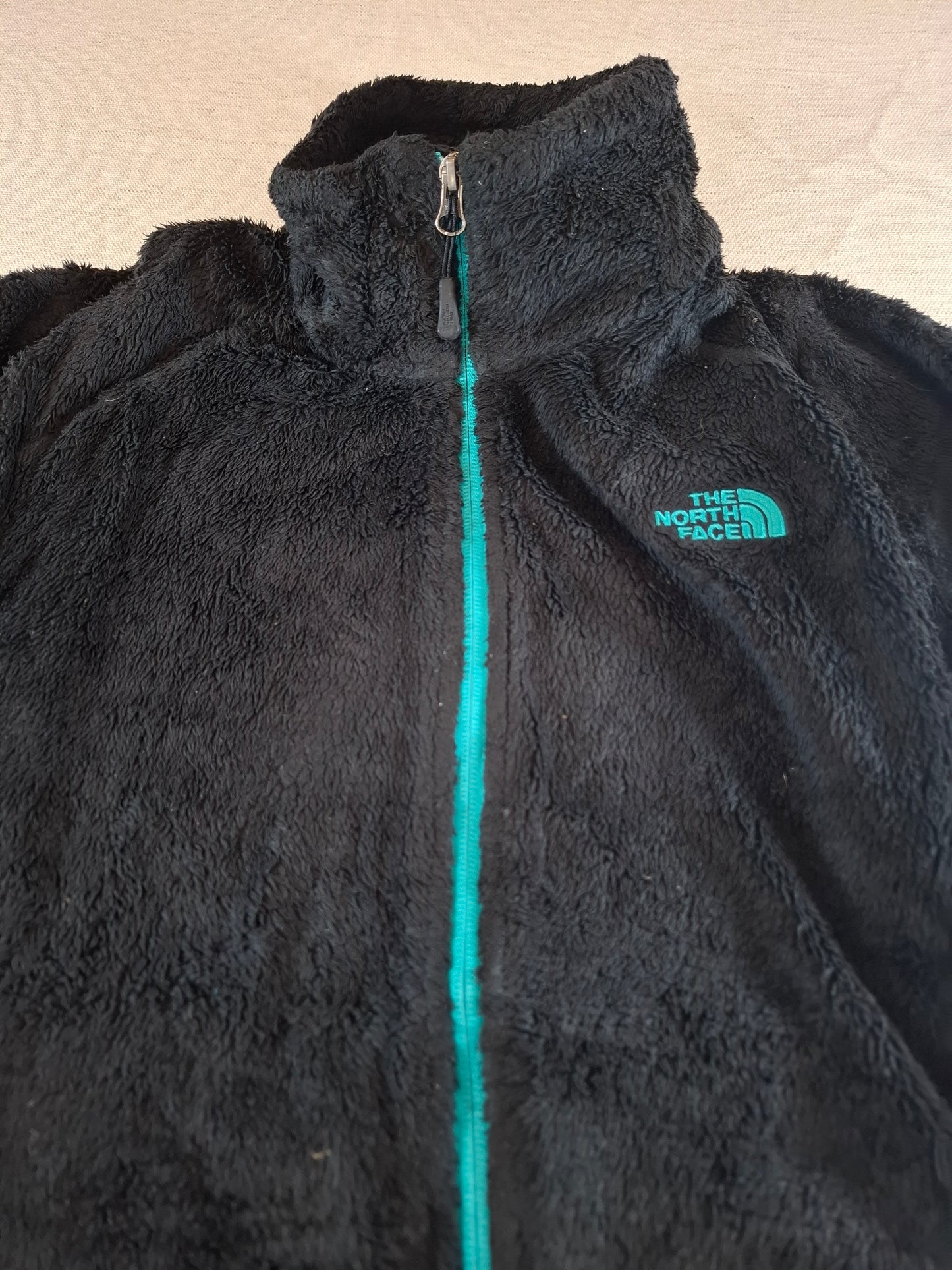 000695 The North Face Fleece size Women's L Black/ Mint