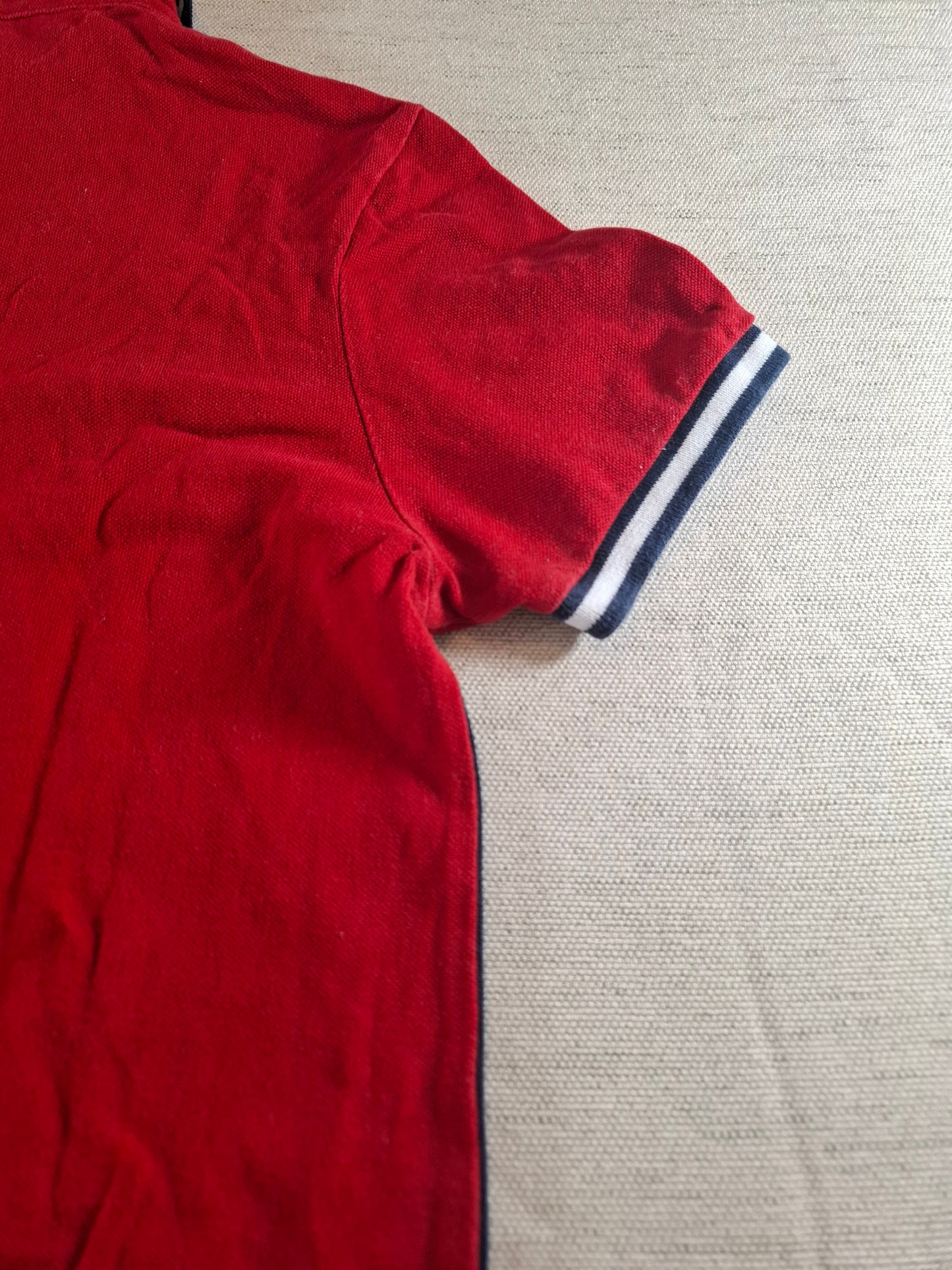 001116 Tommy Hilfiger Polo size L Red/ Navy