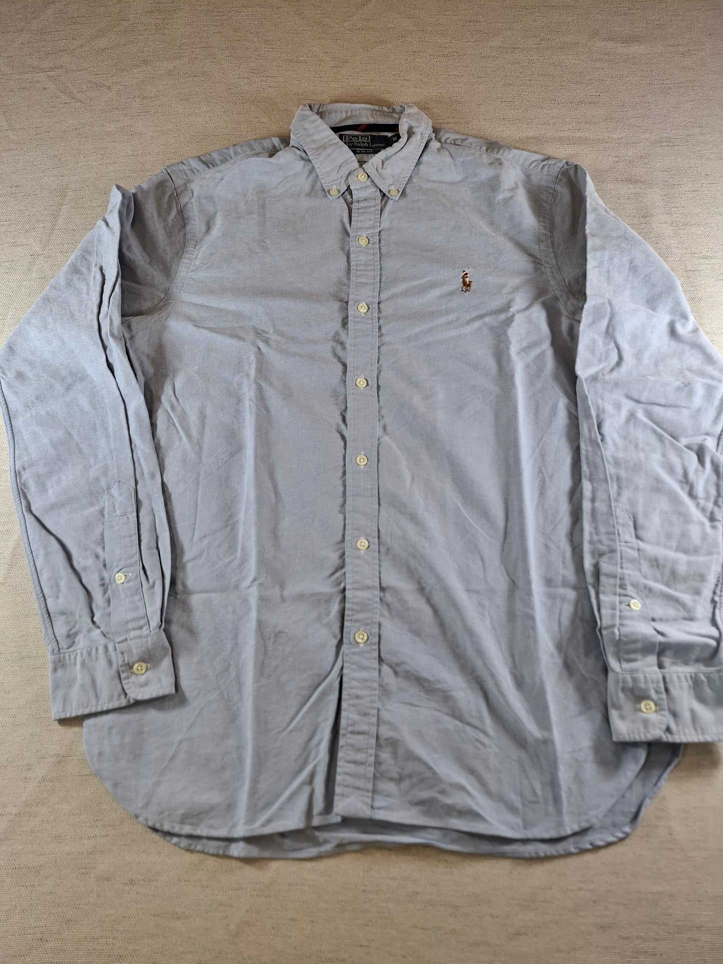 001077 Polo Ralph Lauren Button down shirt size M Light blue