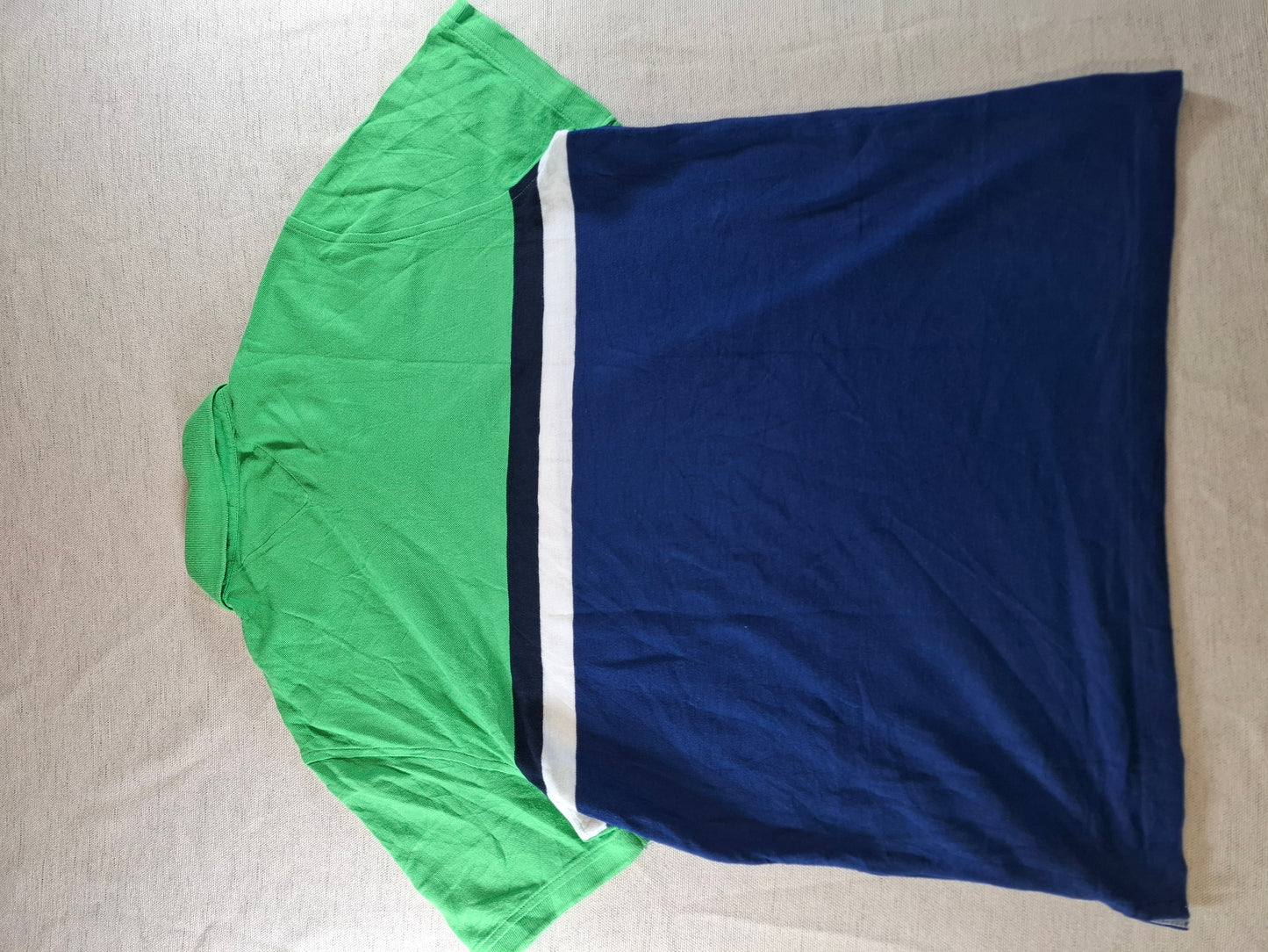 001061 Tommy Hilfiger Polo size L Green/ Blue/ White