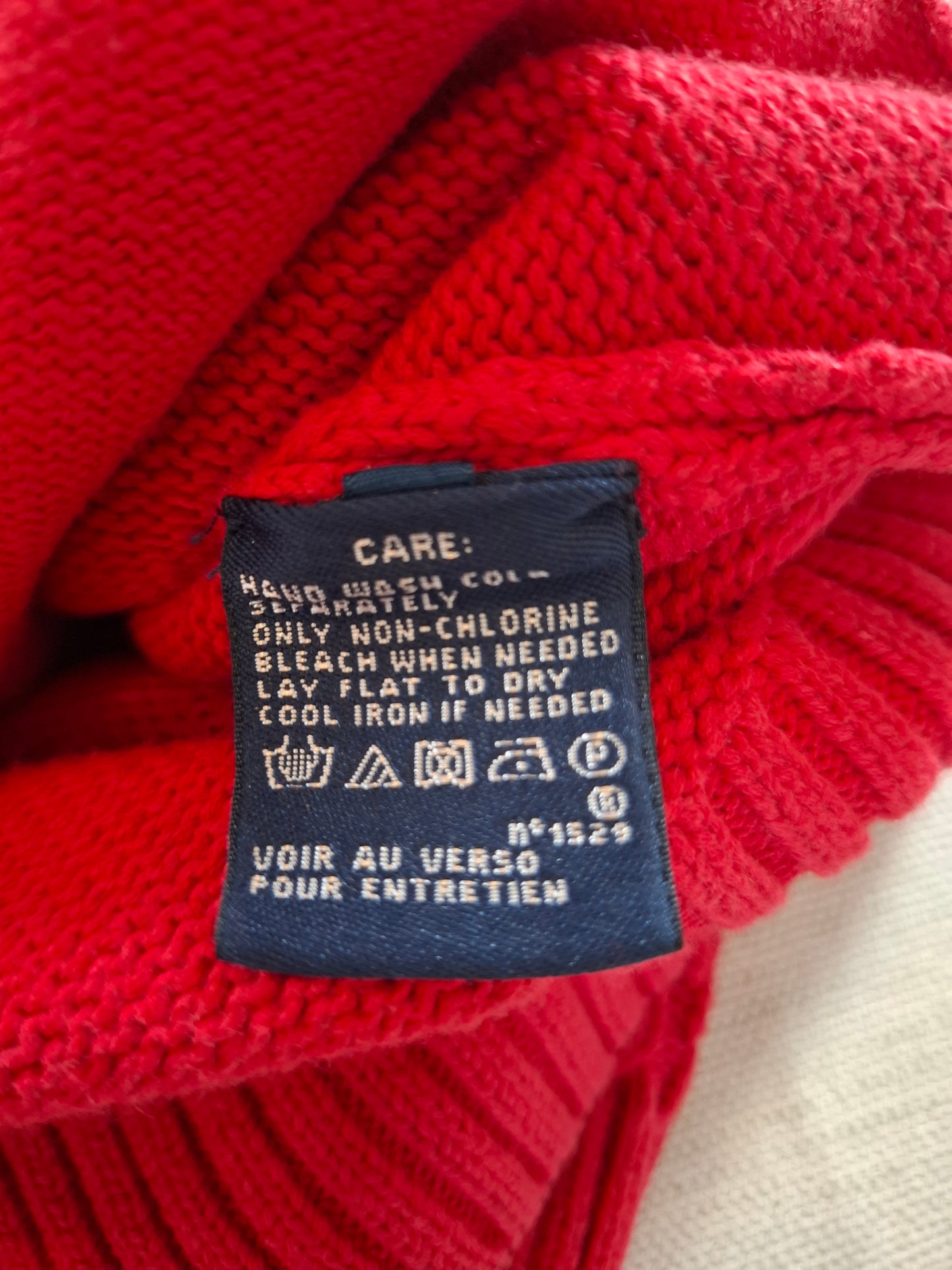 000943 Polo Ralph Lauren Full zip sweater size XS Red