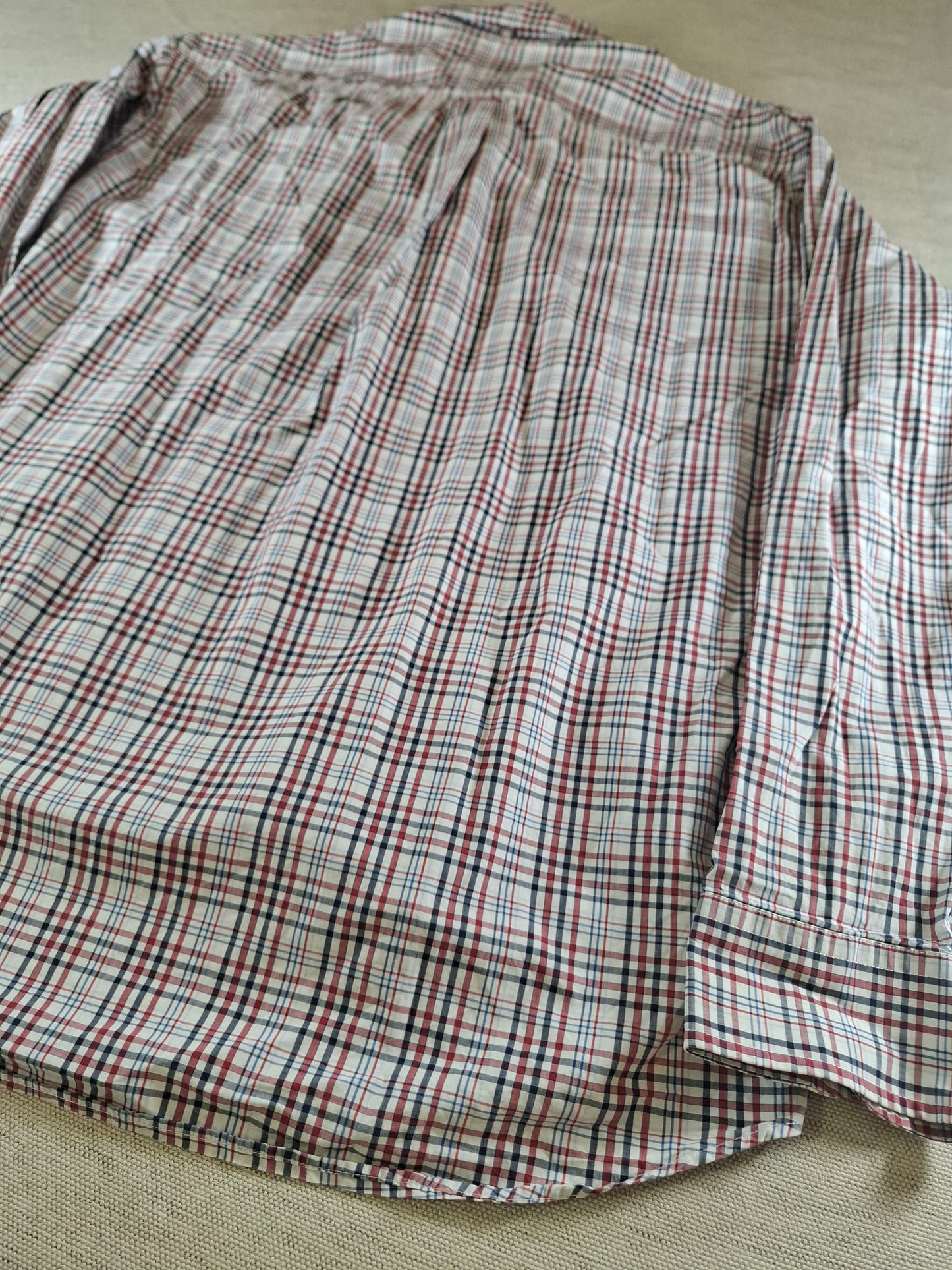 001086 McGregor Button down shirt size XXXL Red/ White/ Blue checkered