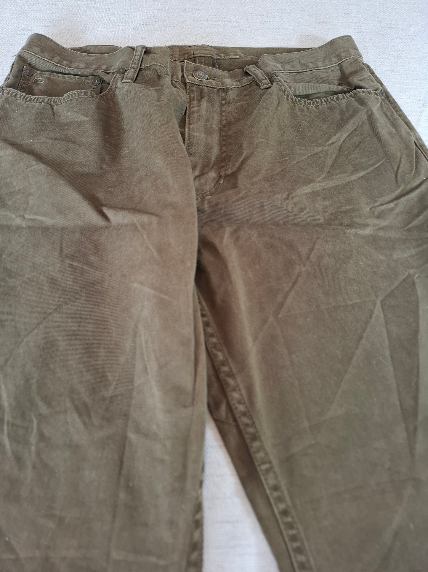 000181 Polo Ralph Lauren Jeans size 35/32 Green/ Brown