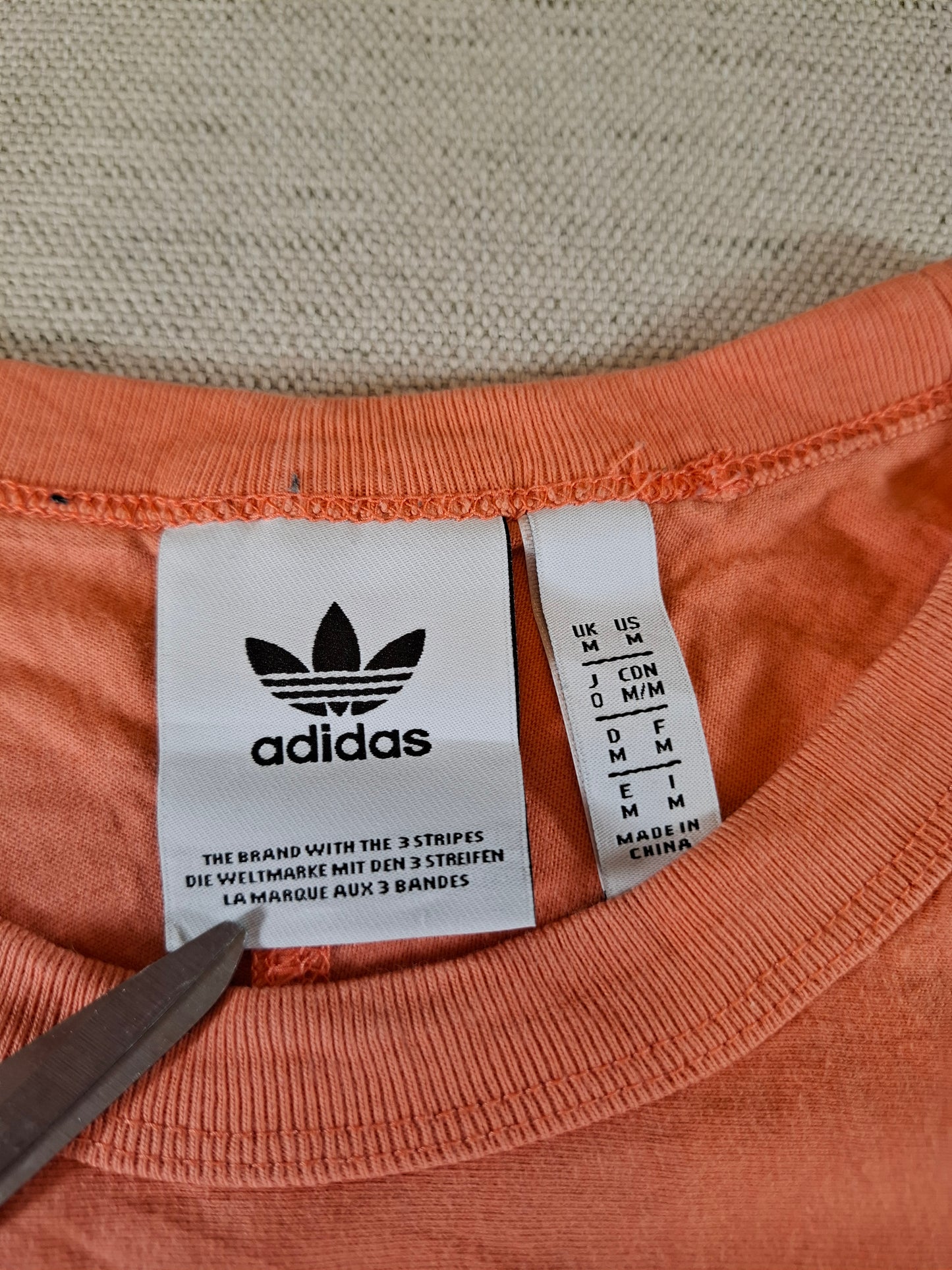 000123 – Adidas T-Shirt – Orange, Size M