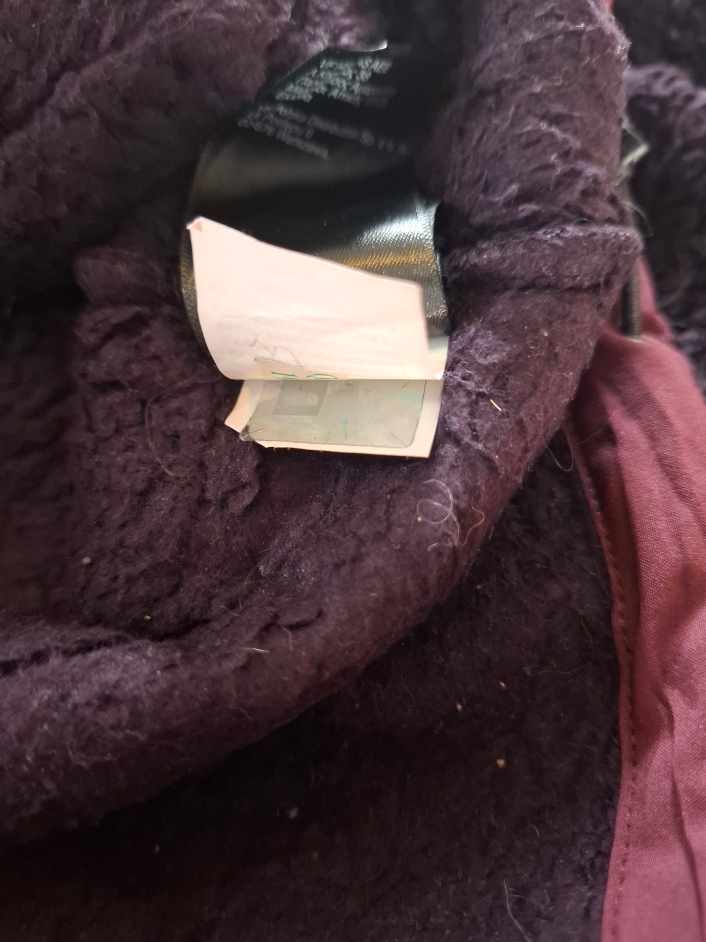 000698 The North Face Fleece hoodie size Women's S Purple
