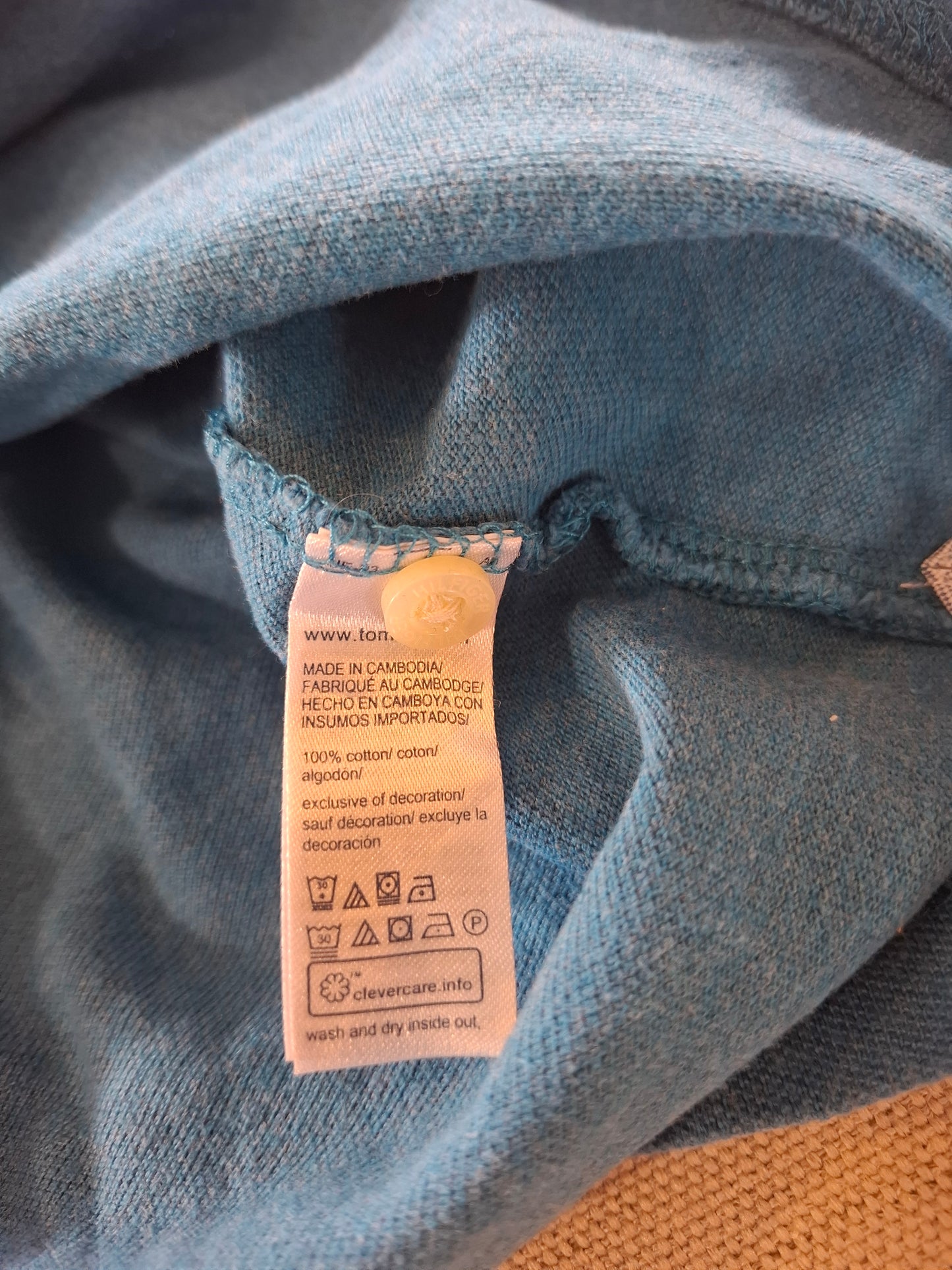 001109Tommy Hilfiger Polo size M Turquoise