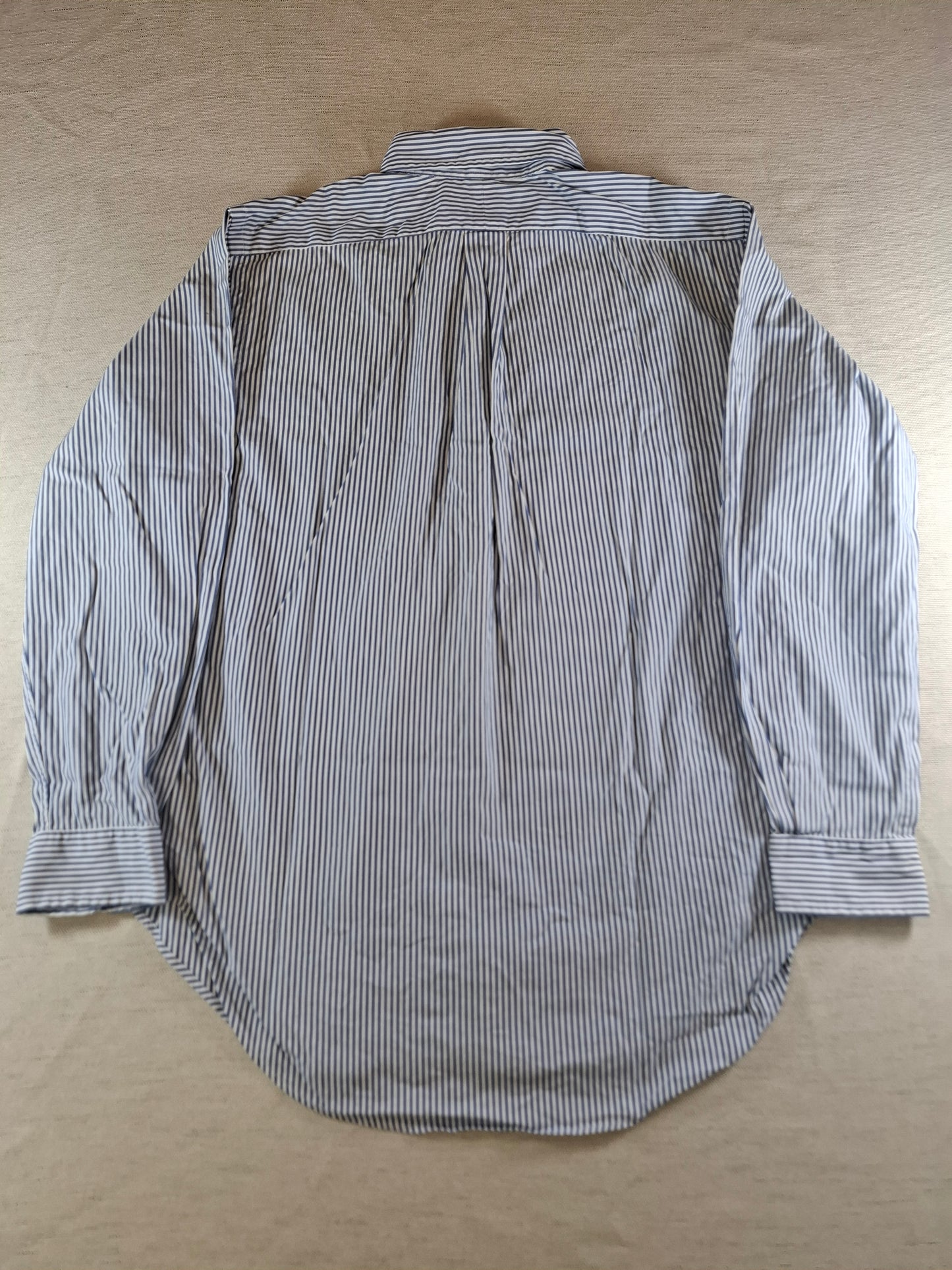 001082 Polo Ralph Lauren Button down shirt size 15.5 / 32-33 Blue/ White striped