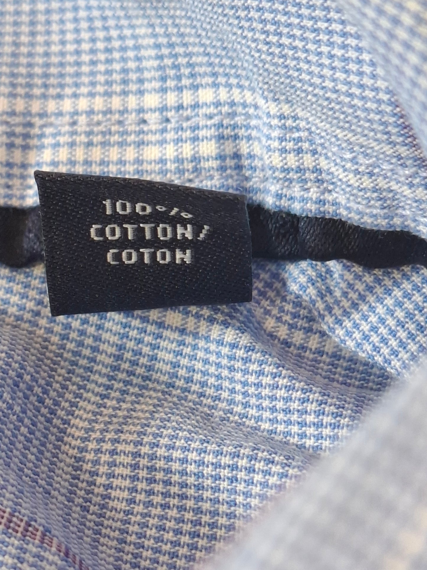 001095 Tommy Hilfiger Button down shirt size 16,5 / 32-33 / L Blue/ White/ Red checkered
