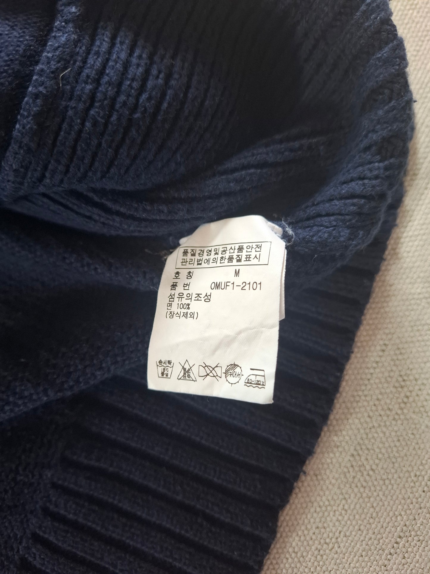 000486 Polo Ralph Lauren full zip sweater size M Navy