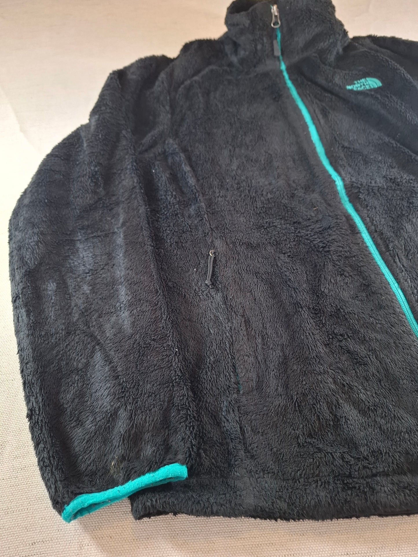 000695 The North Face Fleece size Women's L Black/ Mint