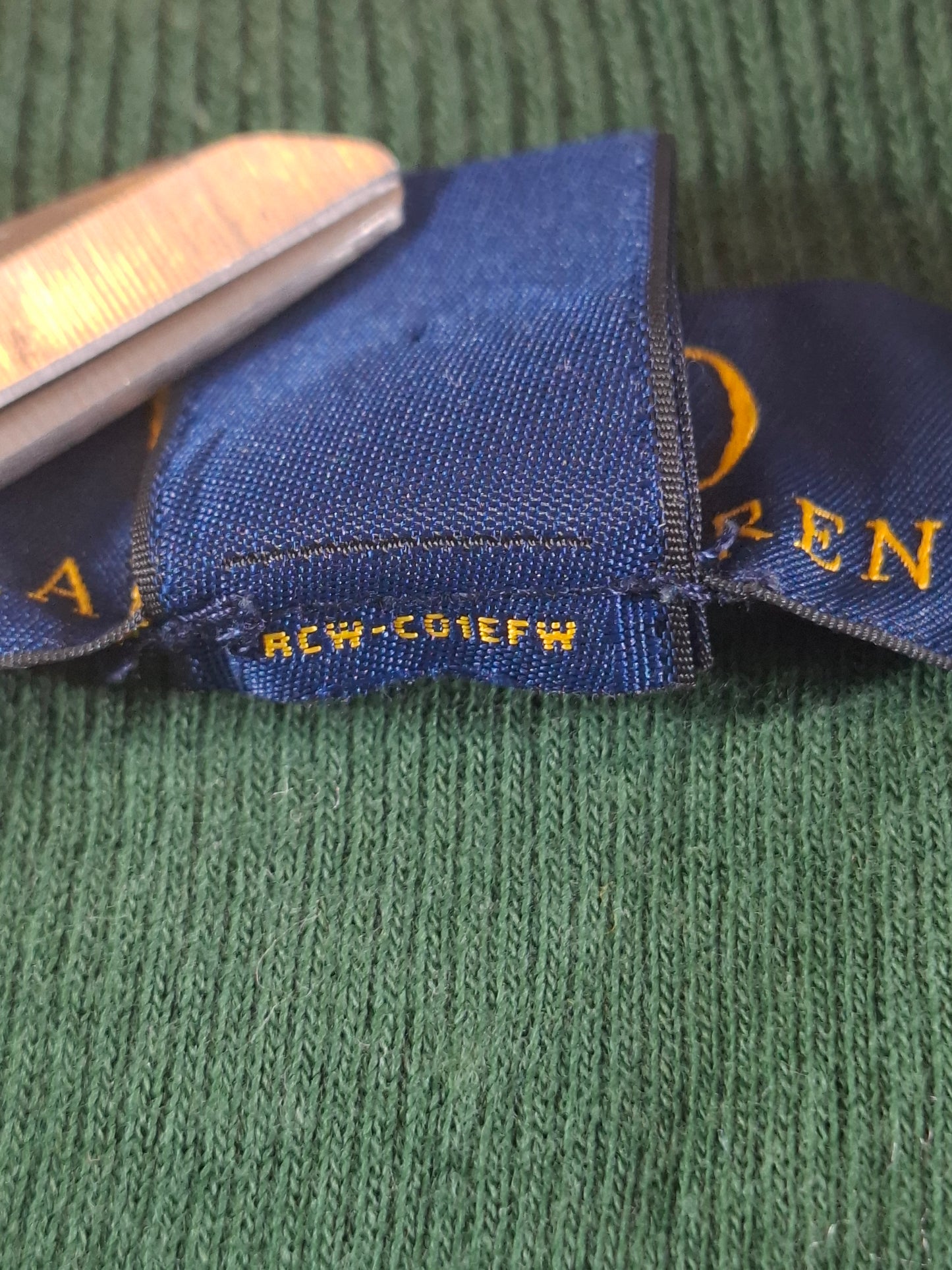 000481 Polo Ralph Lauren 1/4 zip sweater size XL Green