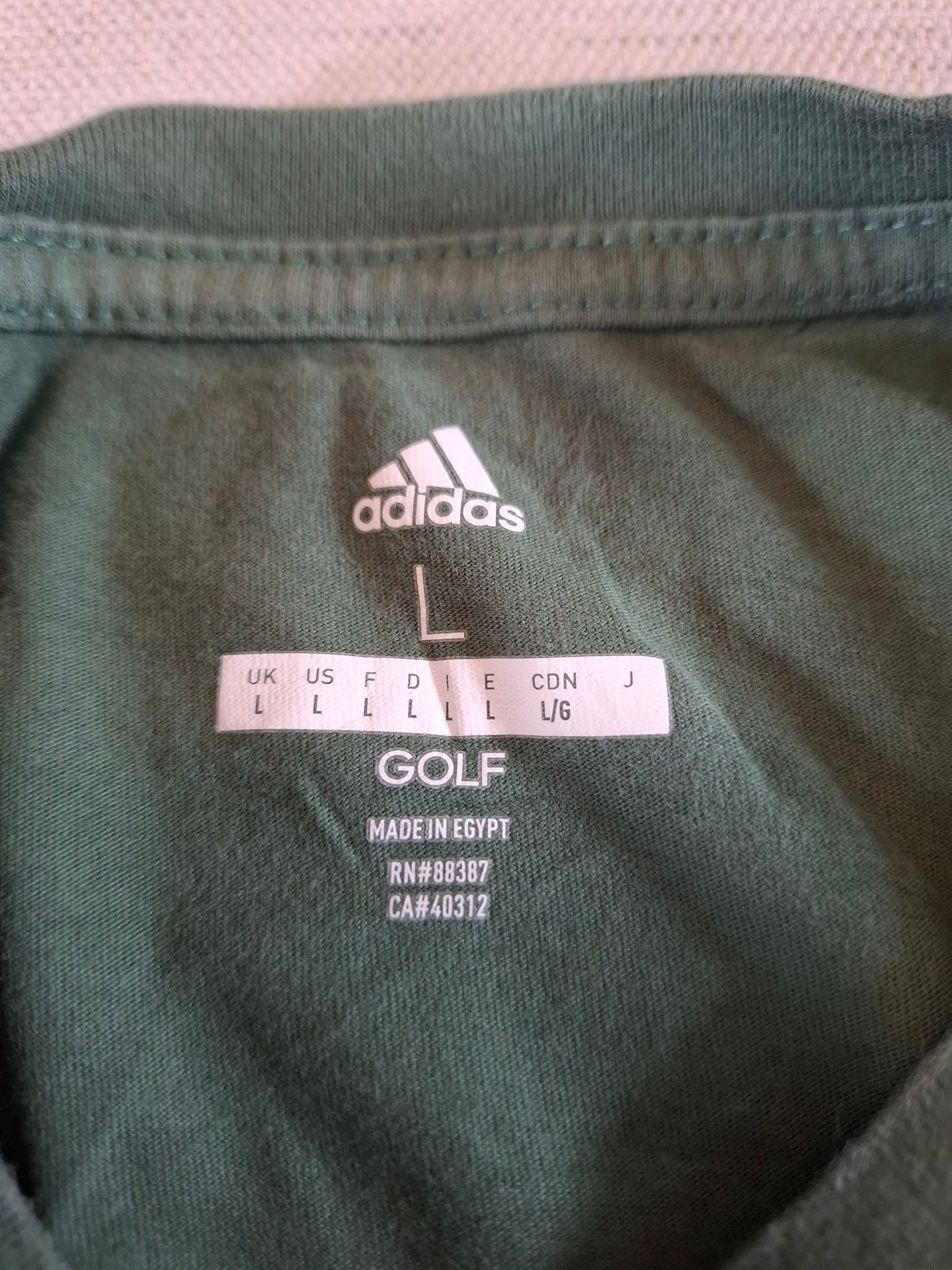 000129 – Adidas T-Shirt – Green, Size L