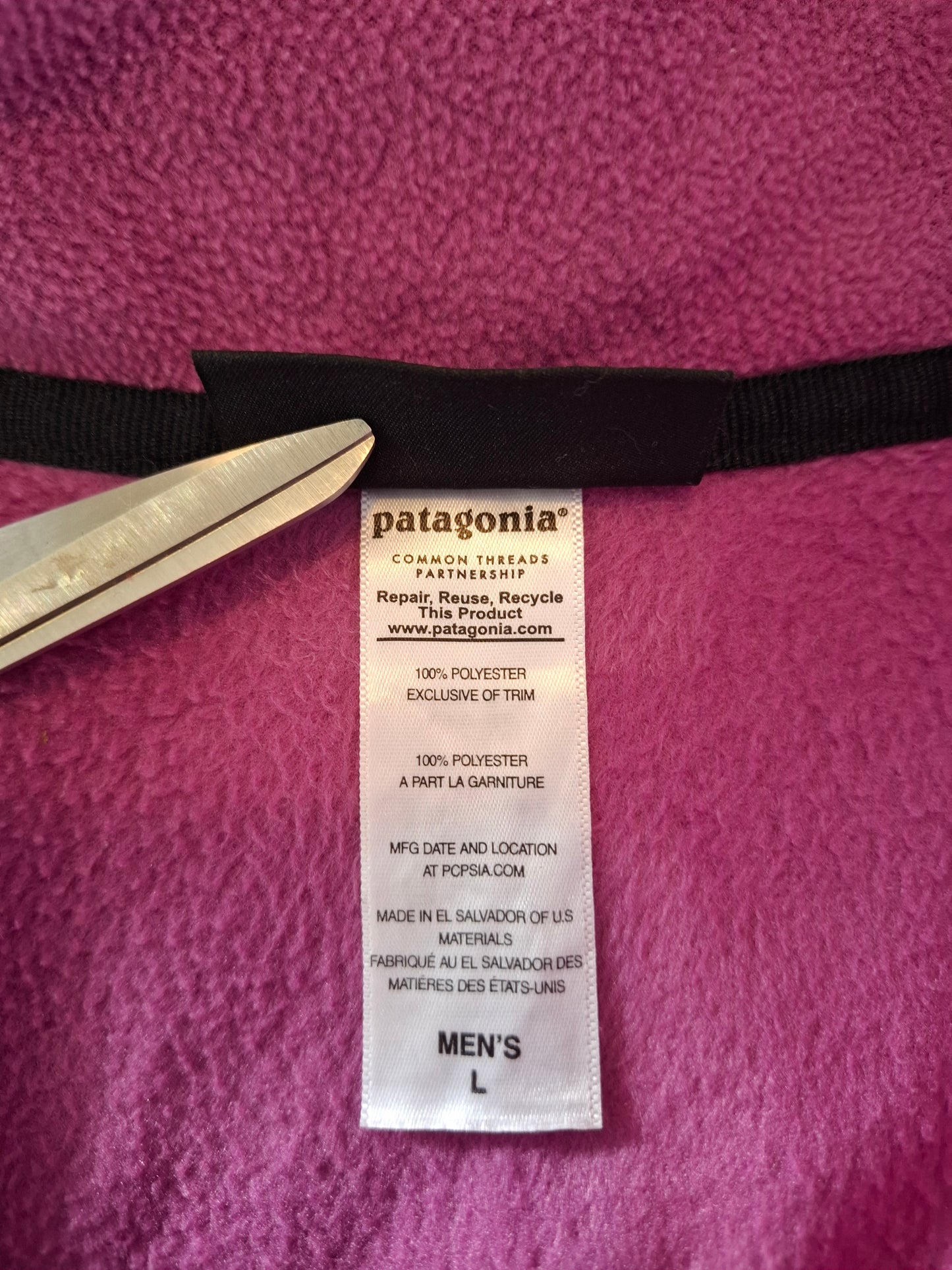 000948 Patagonia Fleece bodywarmer size L Pink