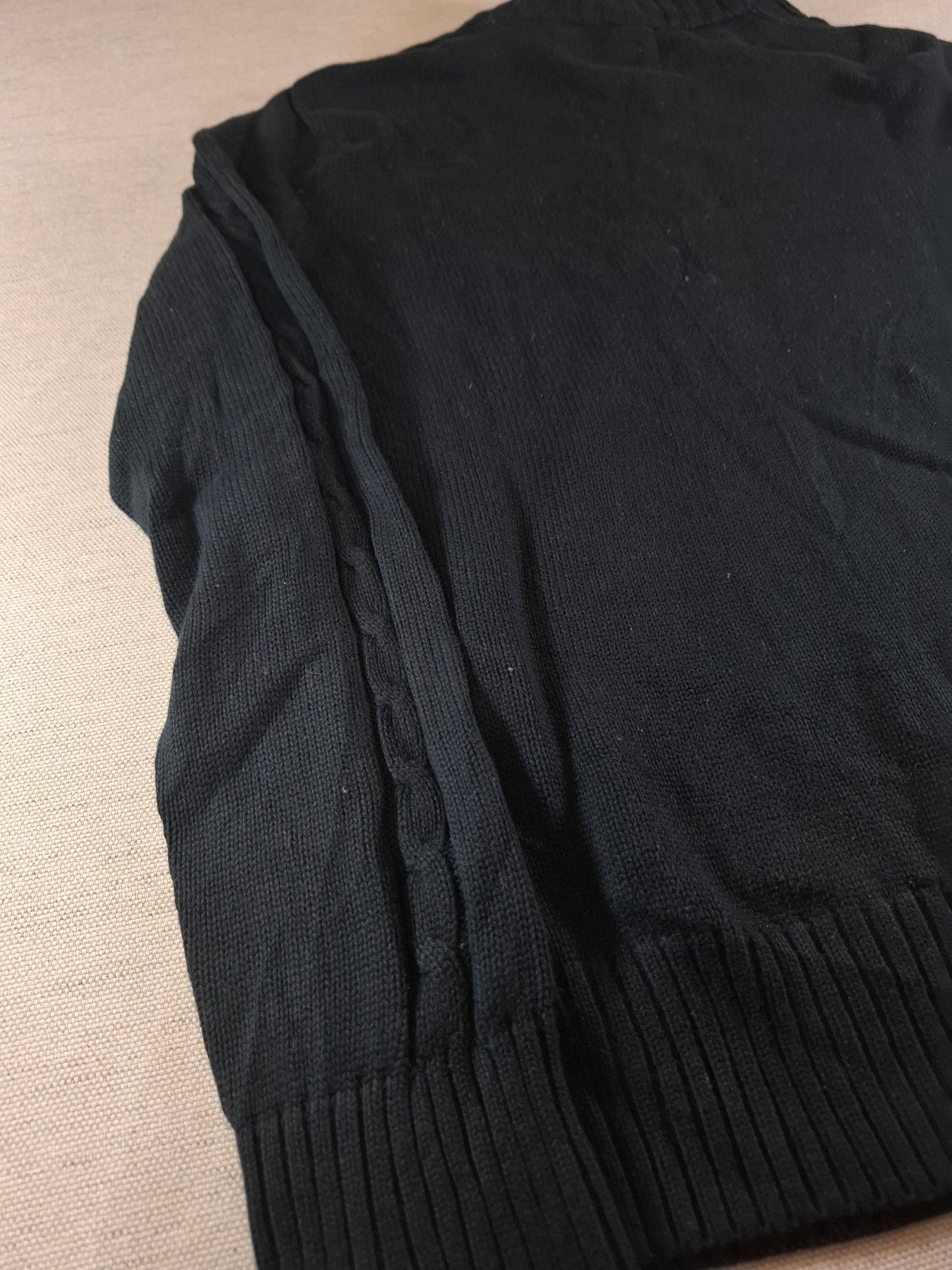 000939 Polo Ralph Lauren Full zip sweater size L Black