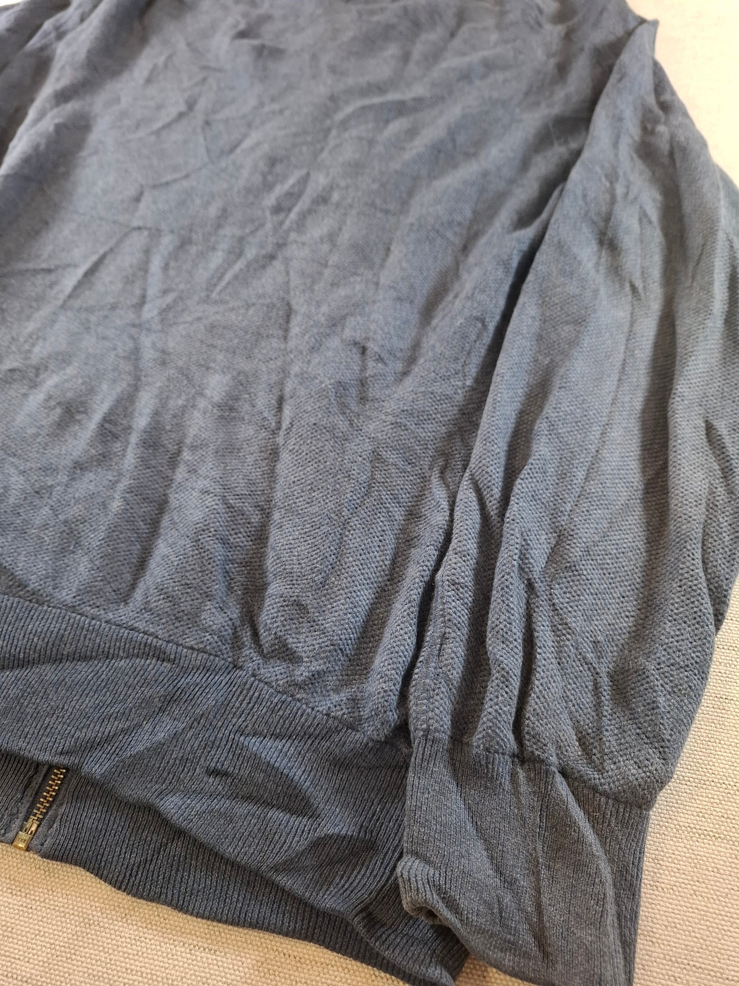 000942 Polo Ralph Lauren Full zip sweater size L Anthracite