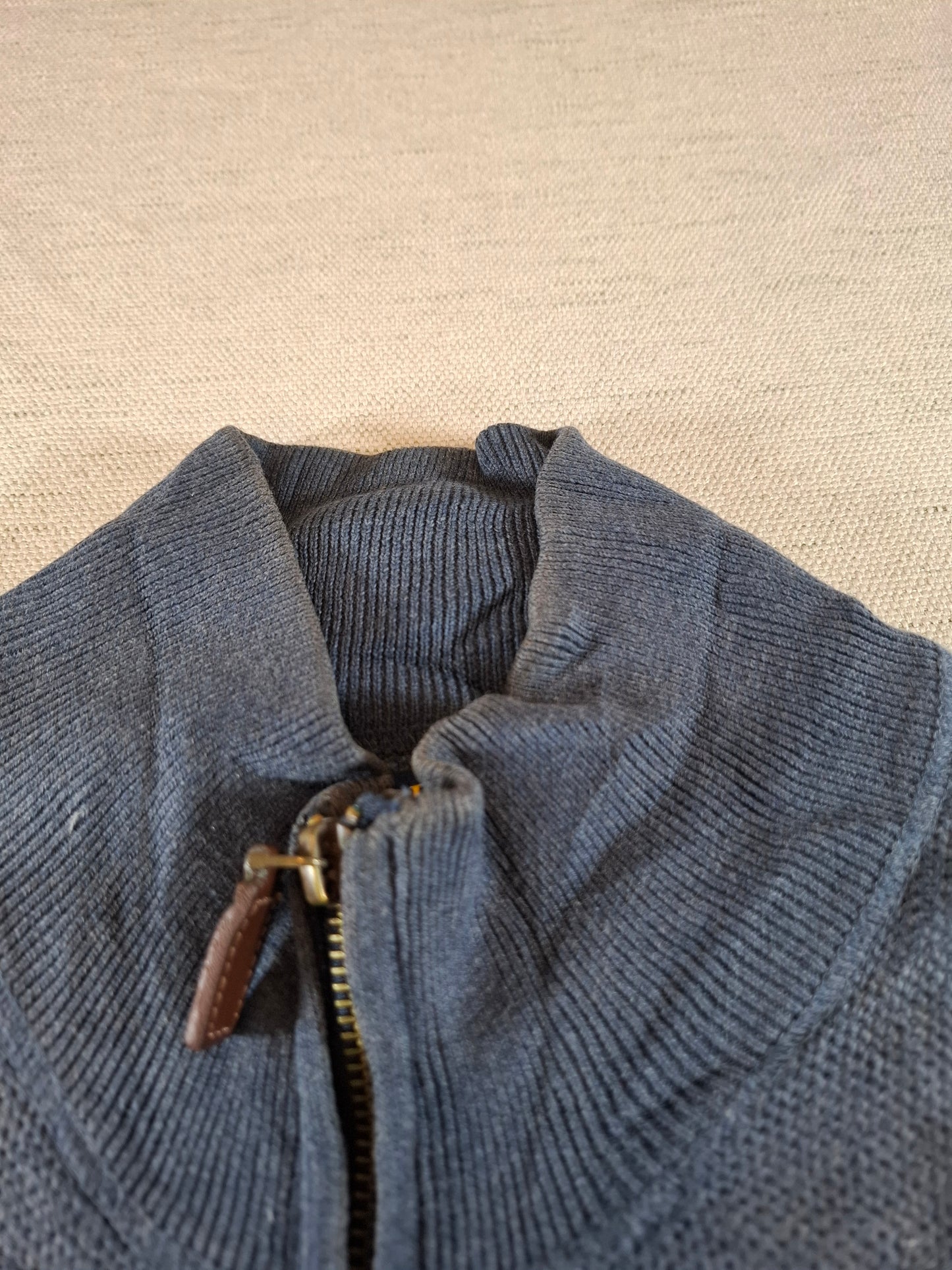 000942 Polo Ralph Lauren Full zip sweater size L Anthracite