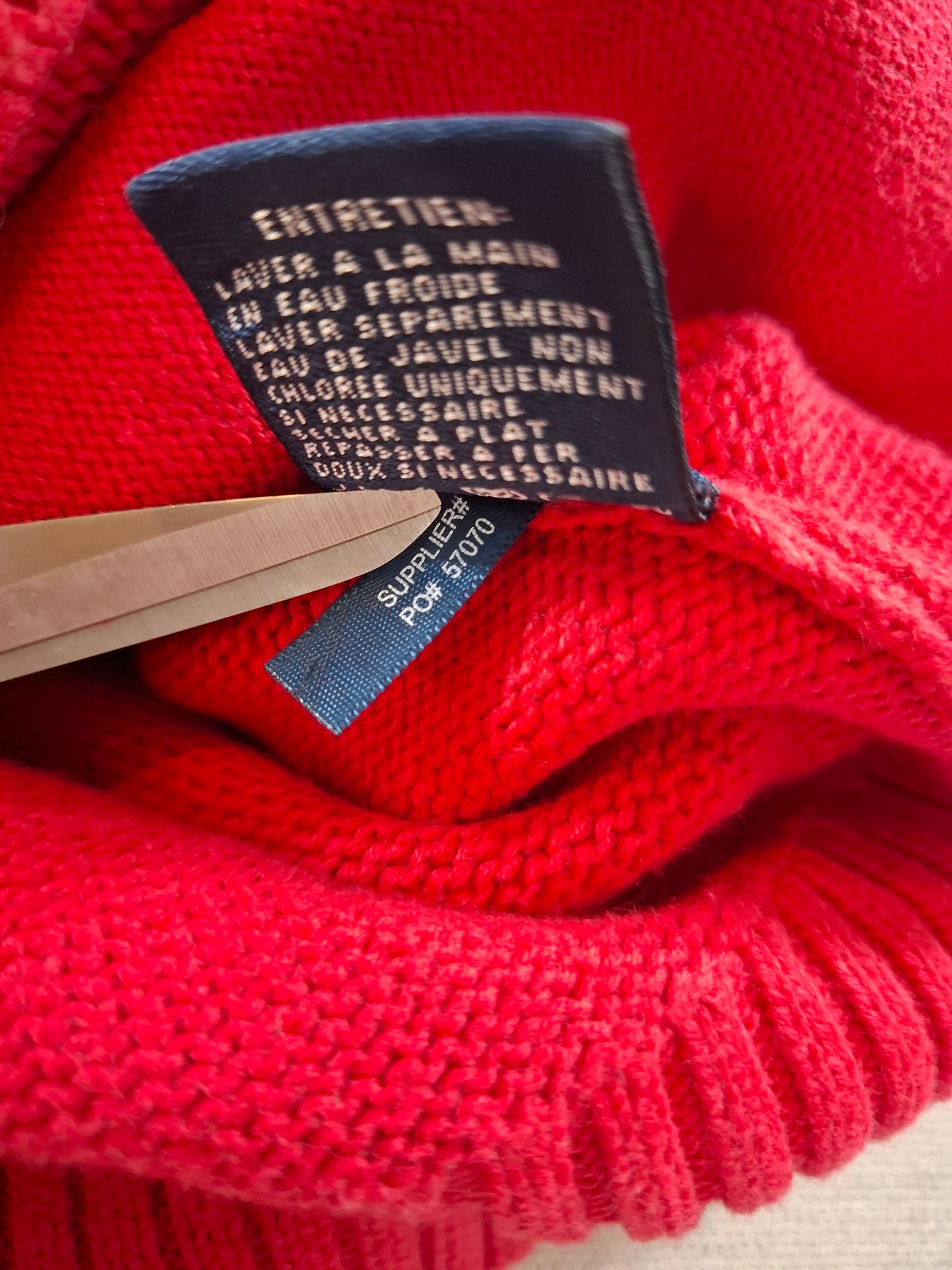 000943 Polo Ralph Lauren Full zip sweater size XS Red