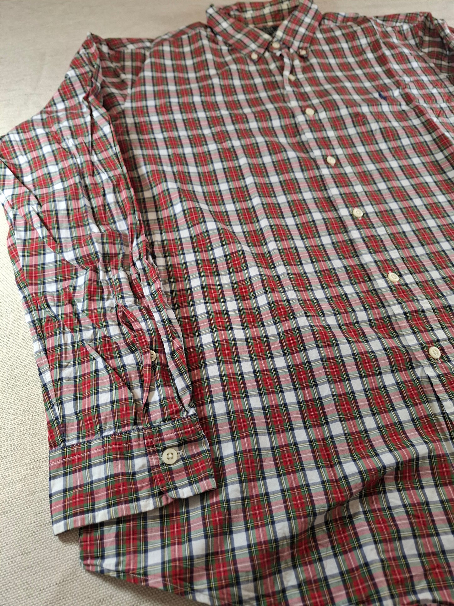 001073 Polo Ralph Lauren Button down shirt size XL Multi/ Red