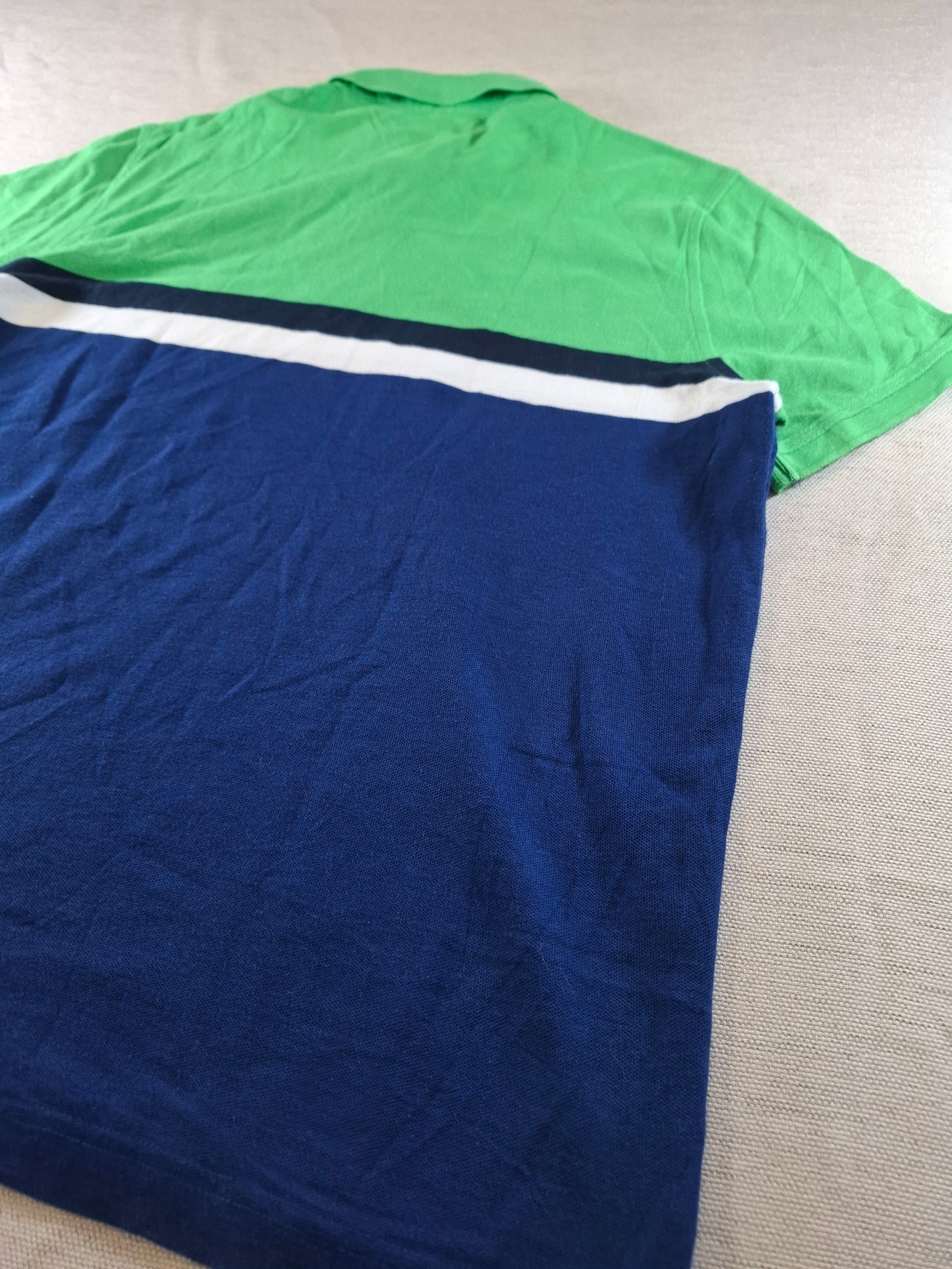 001061 Tommy Hilfiger Polo size L Green/ Blue/ White