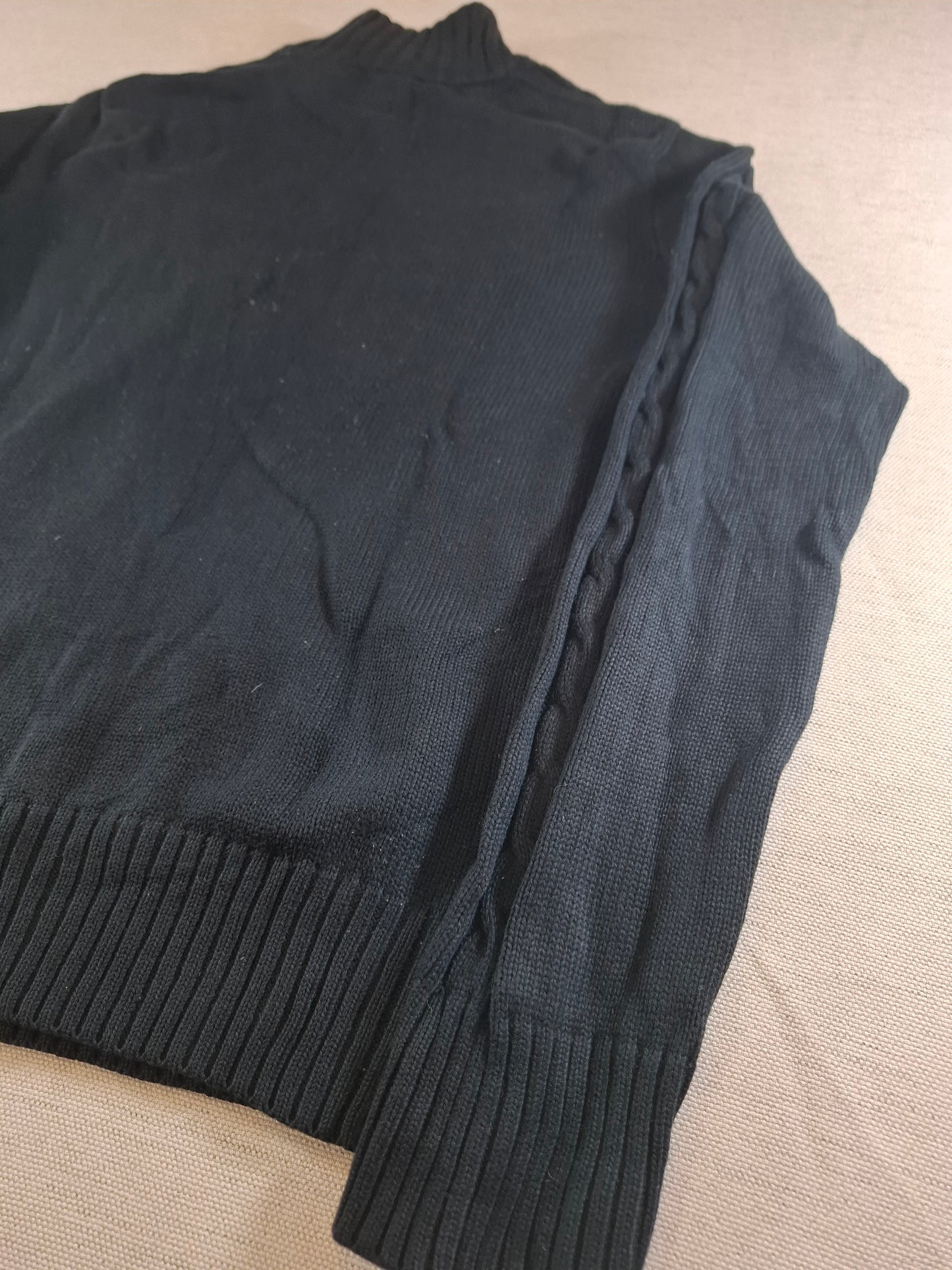 000939 Polo Ralph Lauren Full zip sweater size L Black