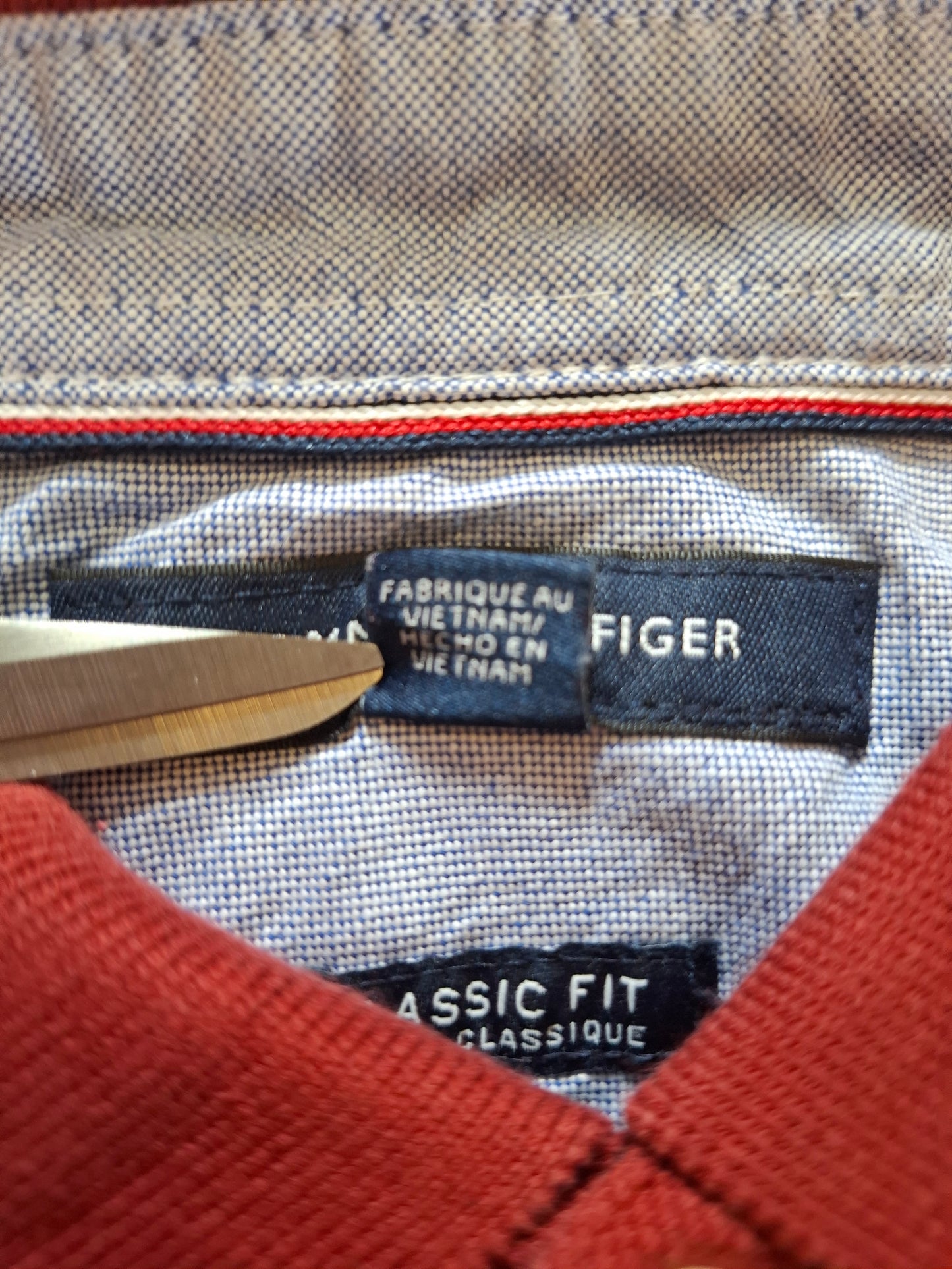 001108 Tommy Hilfiger Polo size L Burgundy