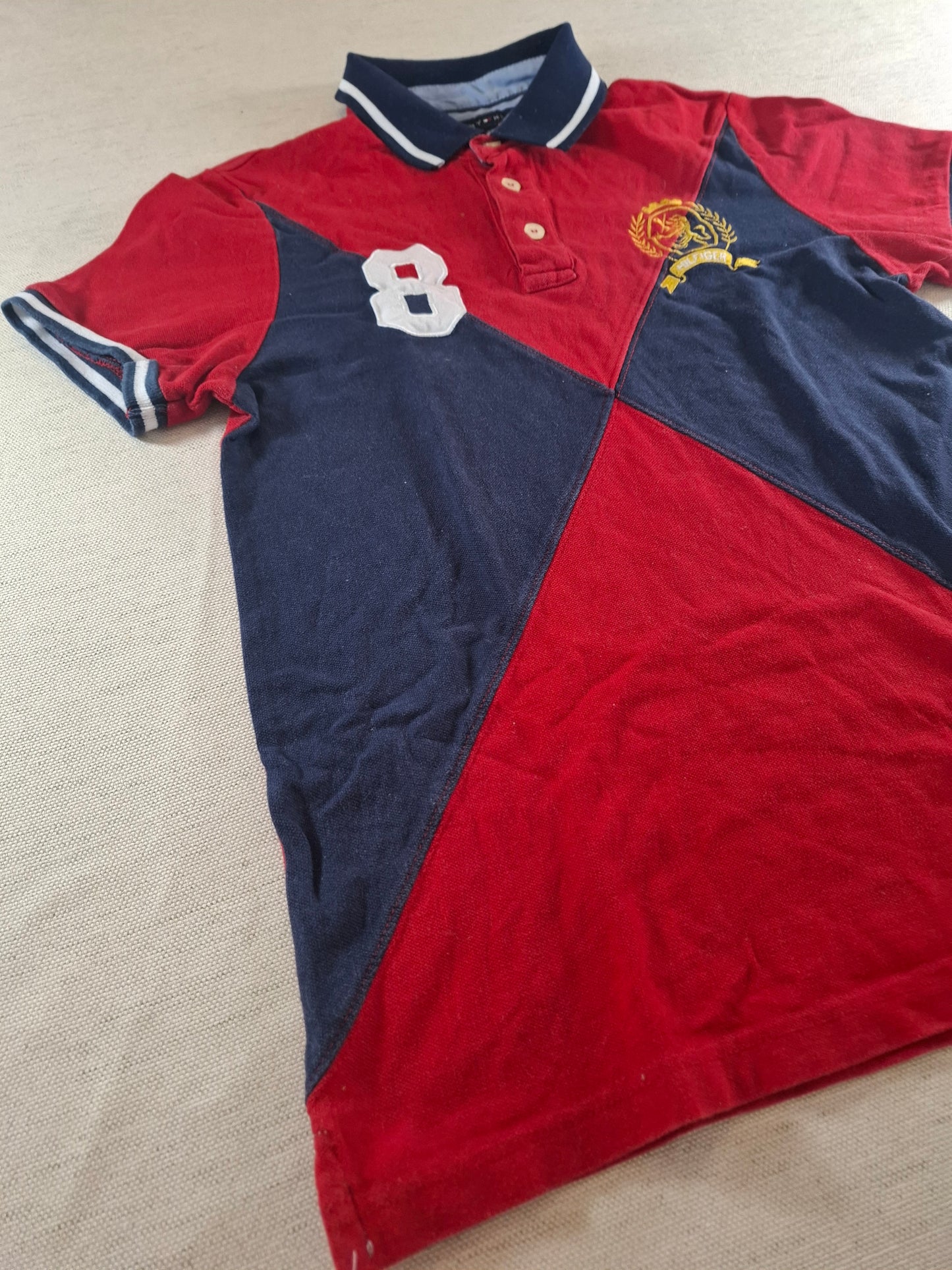 001116 Tommy Hilfiger Polo size L Red/ Navy