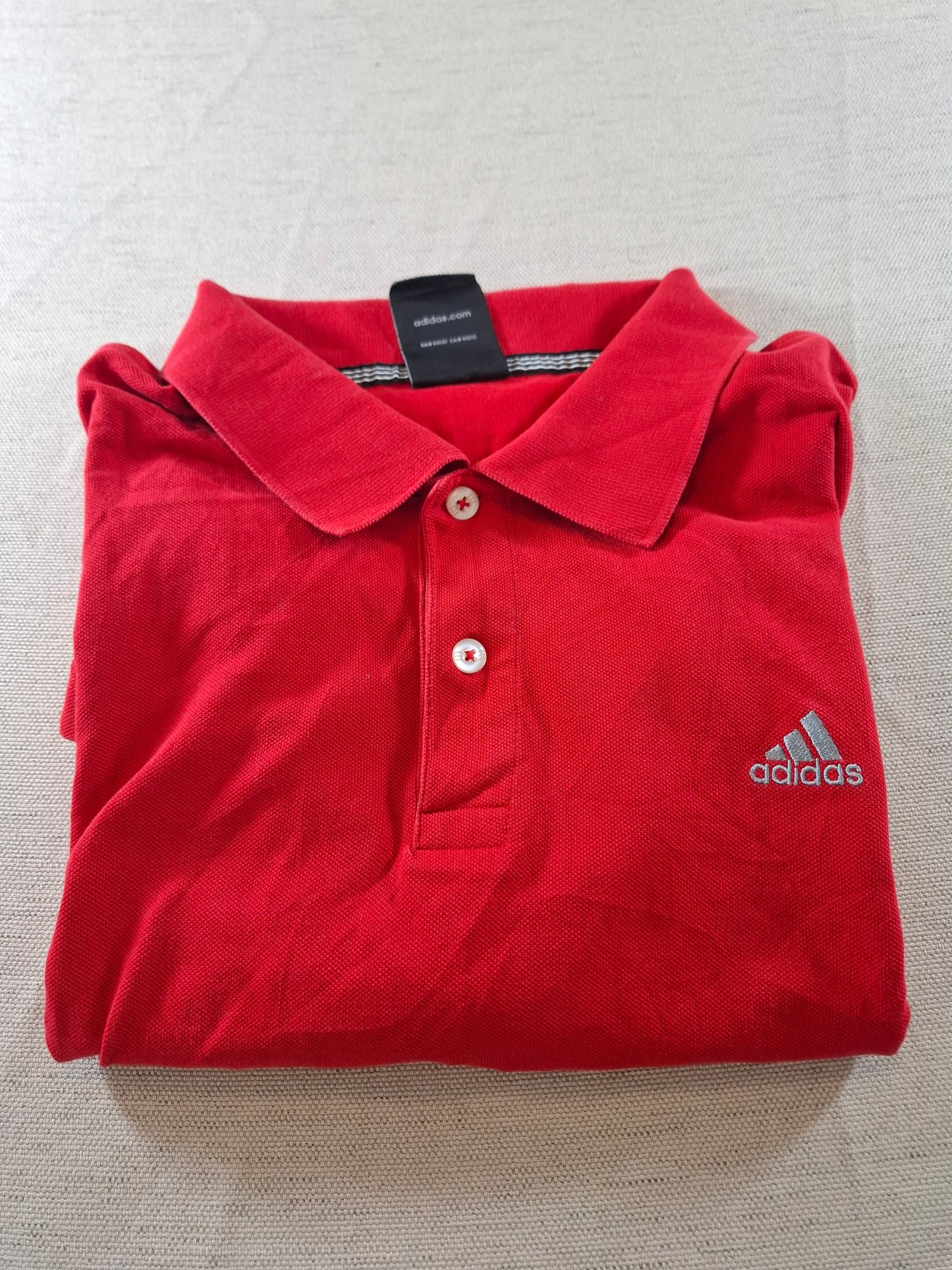 000945 Adidas Polo size XL Red