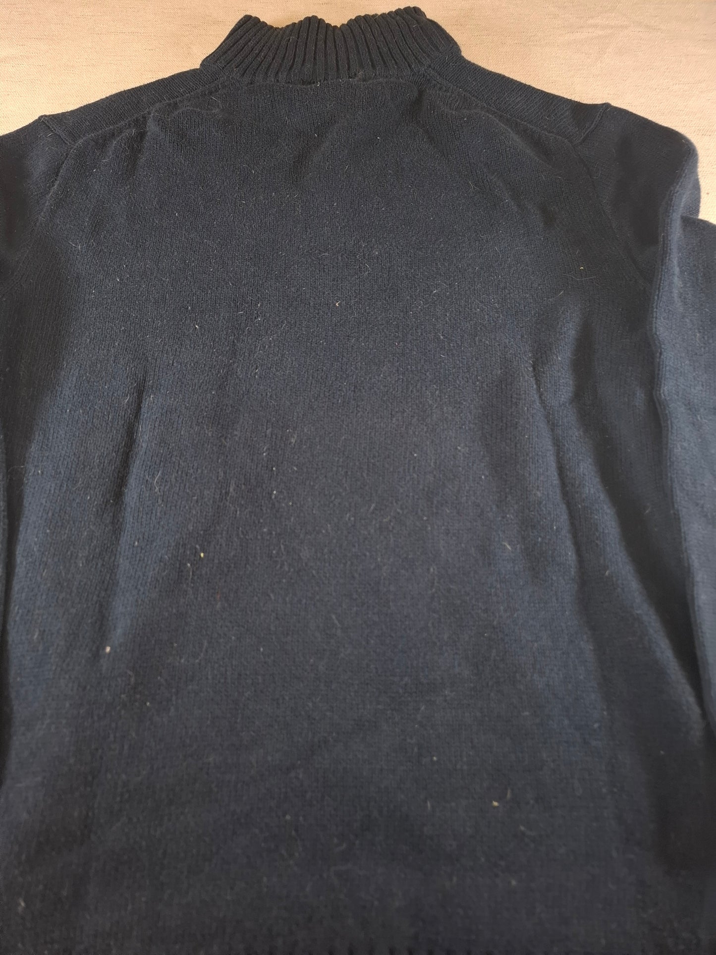 000498 Polo Ralph Lauren 1/4 zip sweater size L Navy