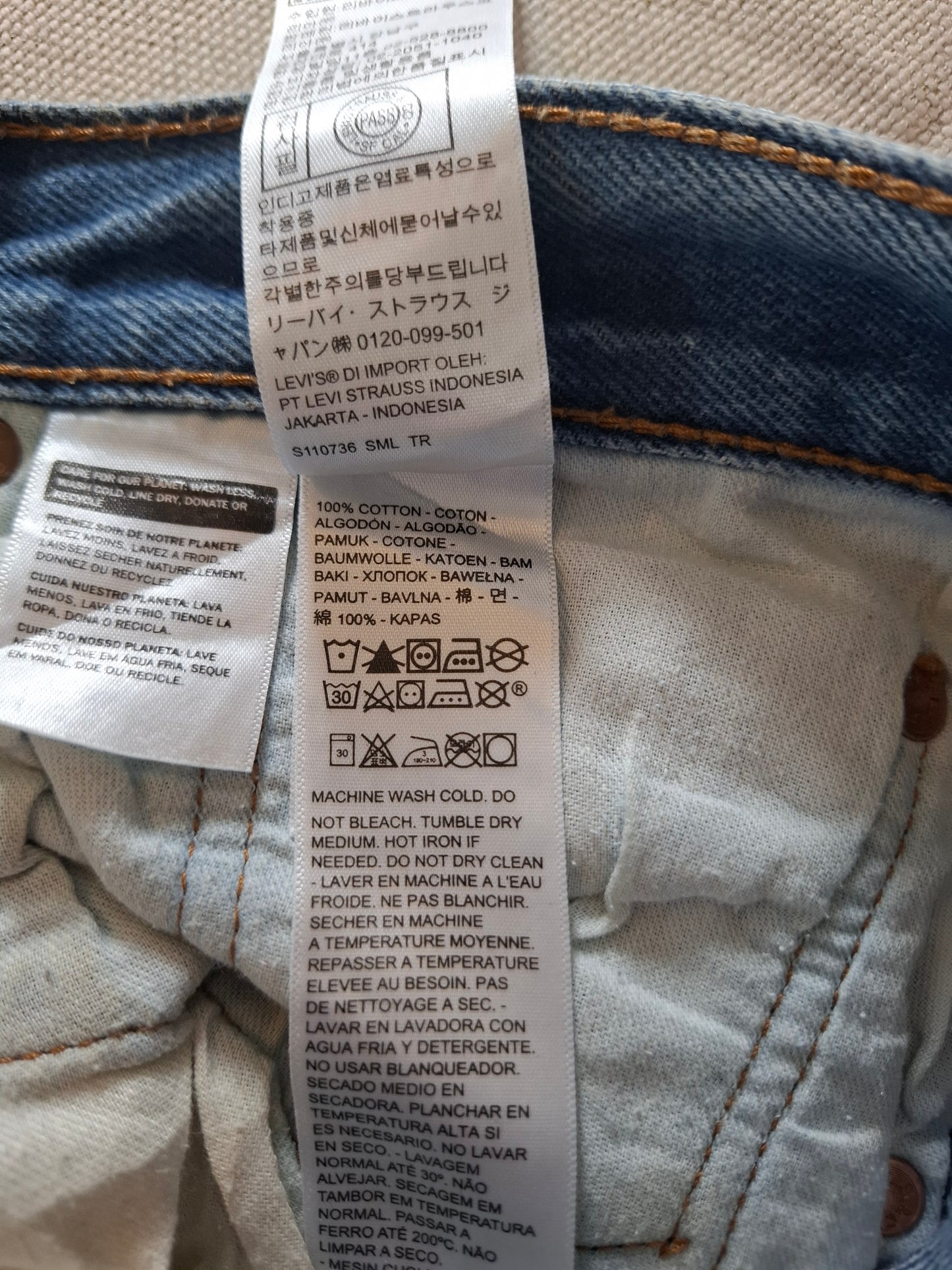 000268 Levi's 501 Jeans size 48/32 Blue