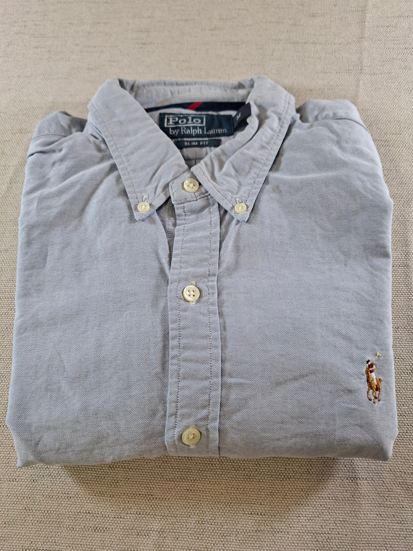 001077 Polo Ralph Lauren Button down shirt size M Light blue