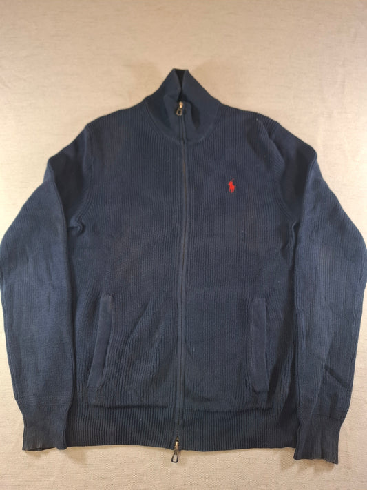 000933 Polo Ralph Lauren Full zip sweater size S Navy Blue