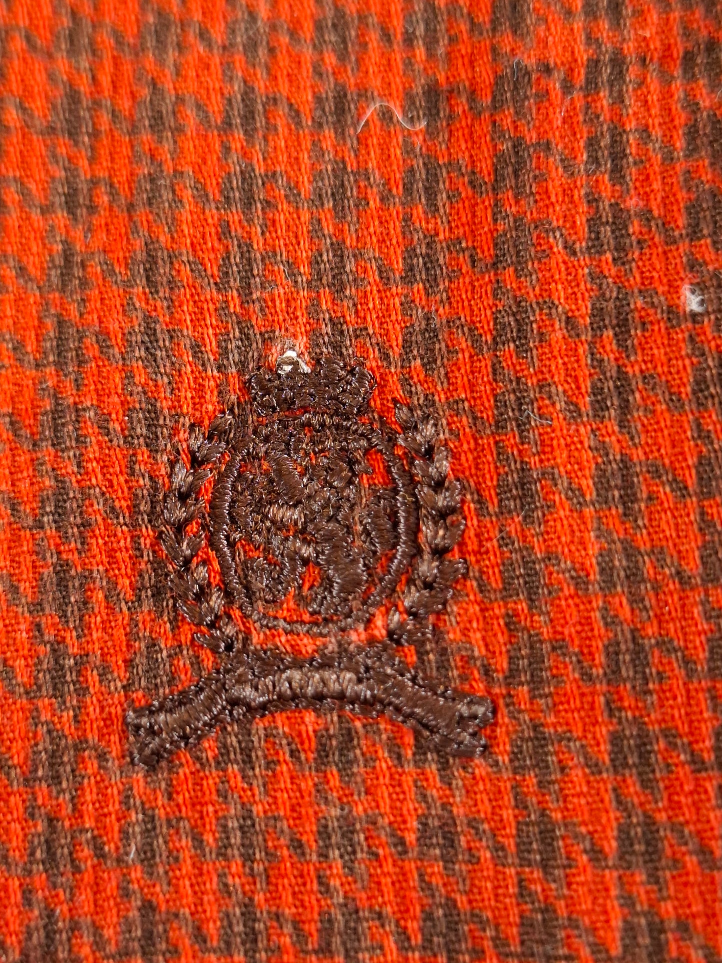 001091 Tommy Hilfiger Button down shirt size L Red/ Black checkered