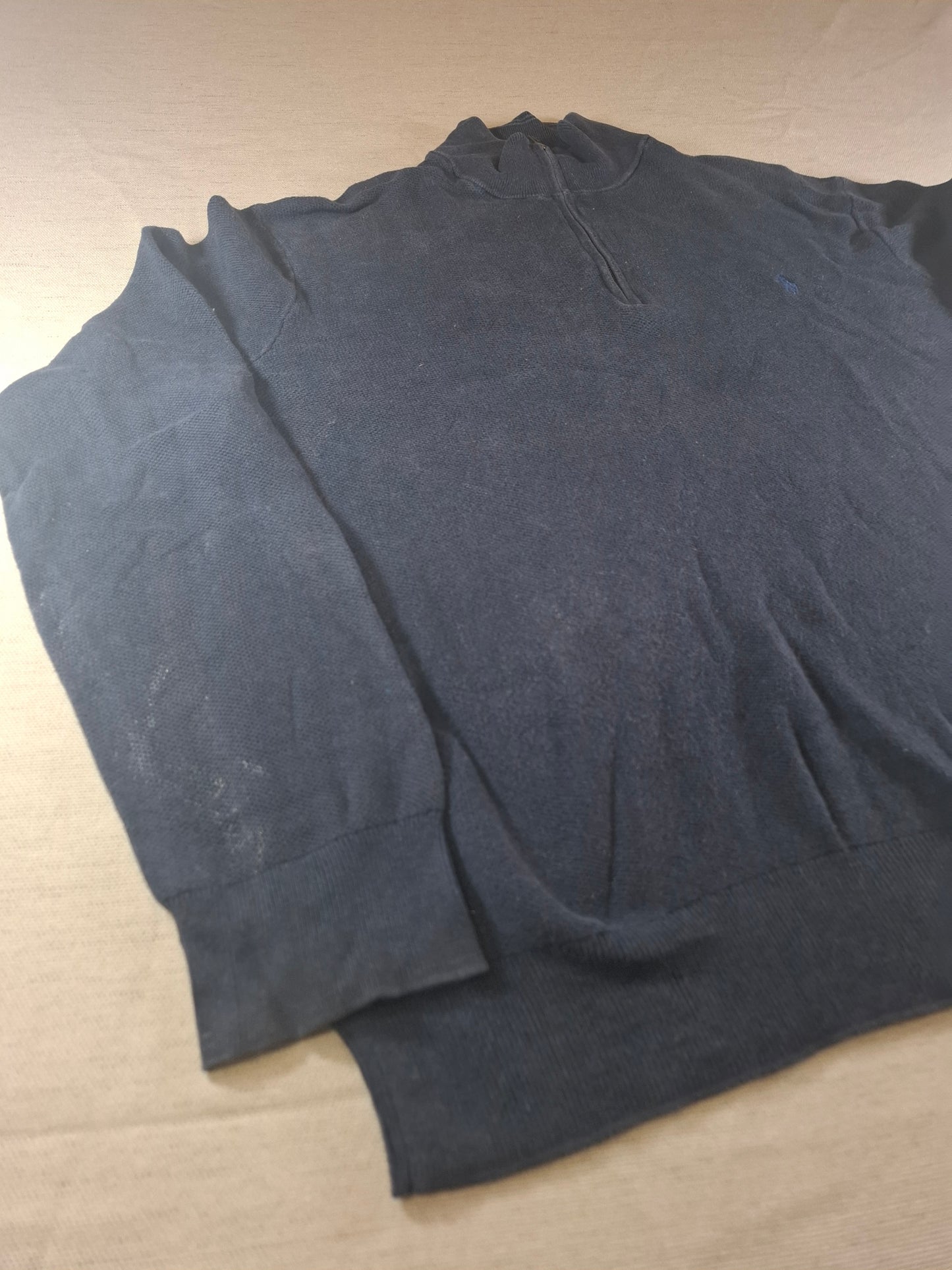 000483 Polo Ralph Lauren 1/4 zip sweater size XXL Blue