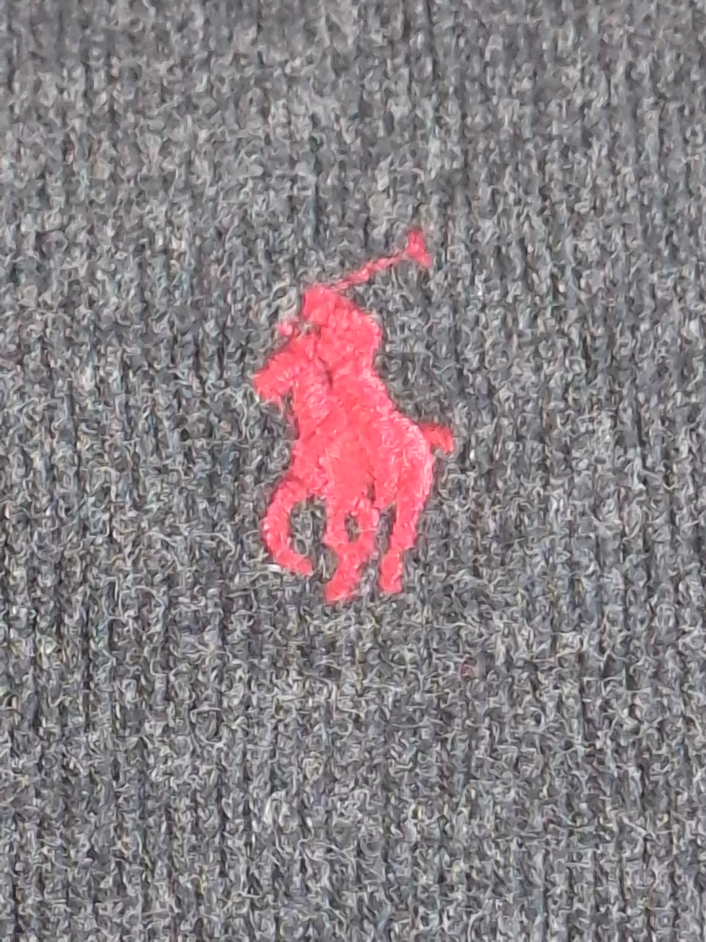 000493 Polo Ralph Lauren 1/4 zip sweater size L Anthracite