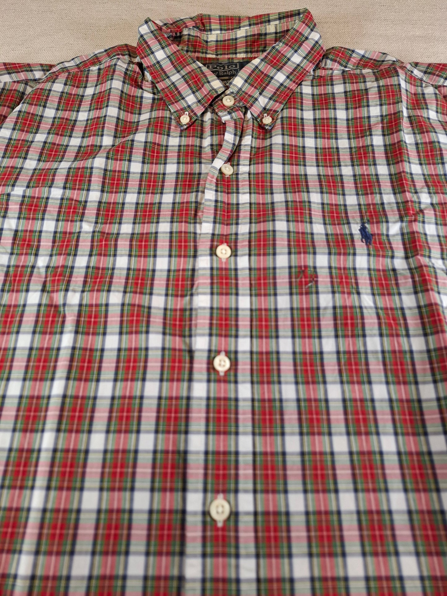001073 Polo Ralph Lauren Button down shirt size XL Multi/ Red