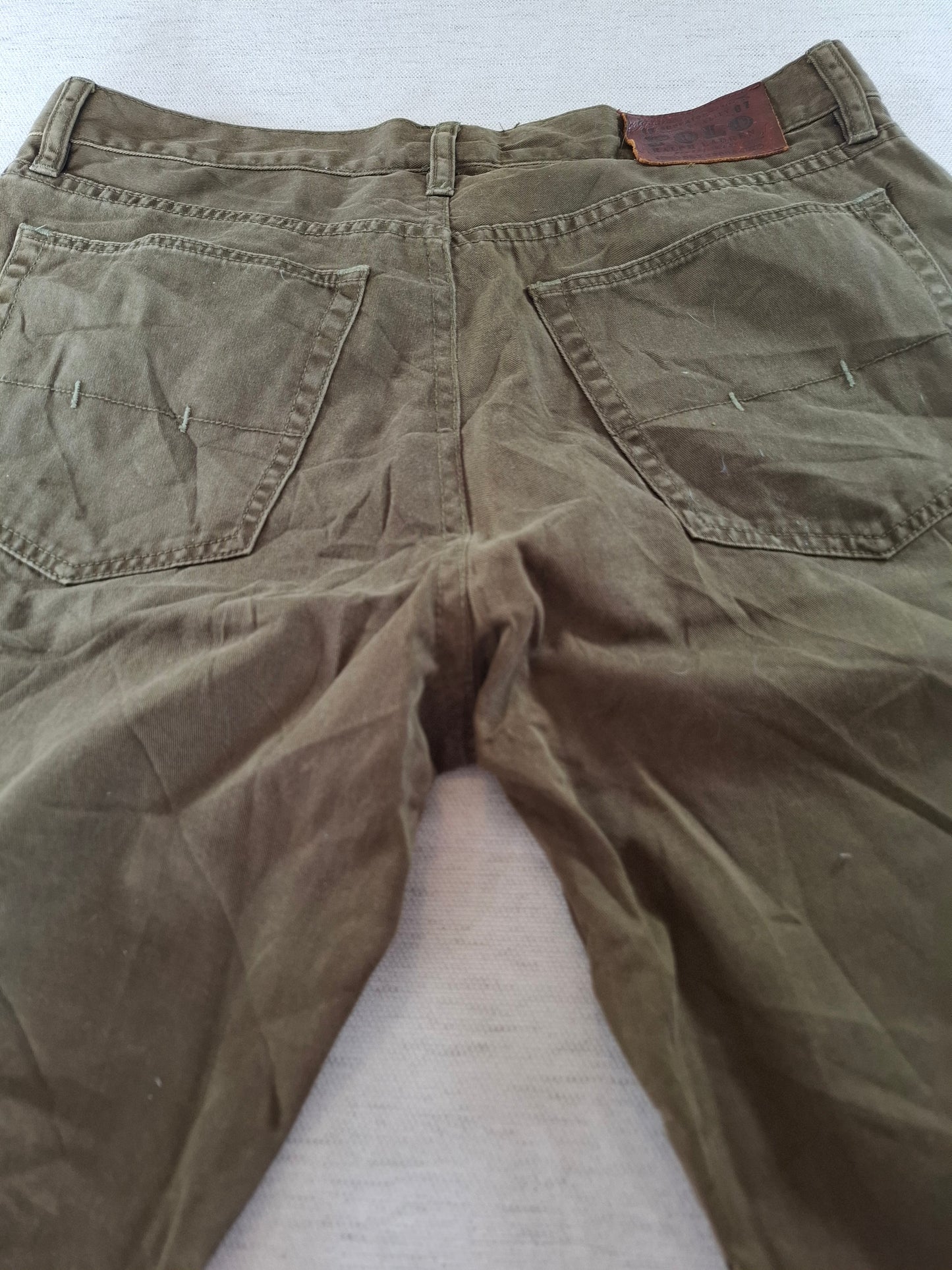 000181 Polo Ralph Lauren Jeans size 35/32 Green/ Brown