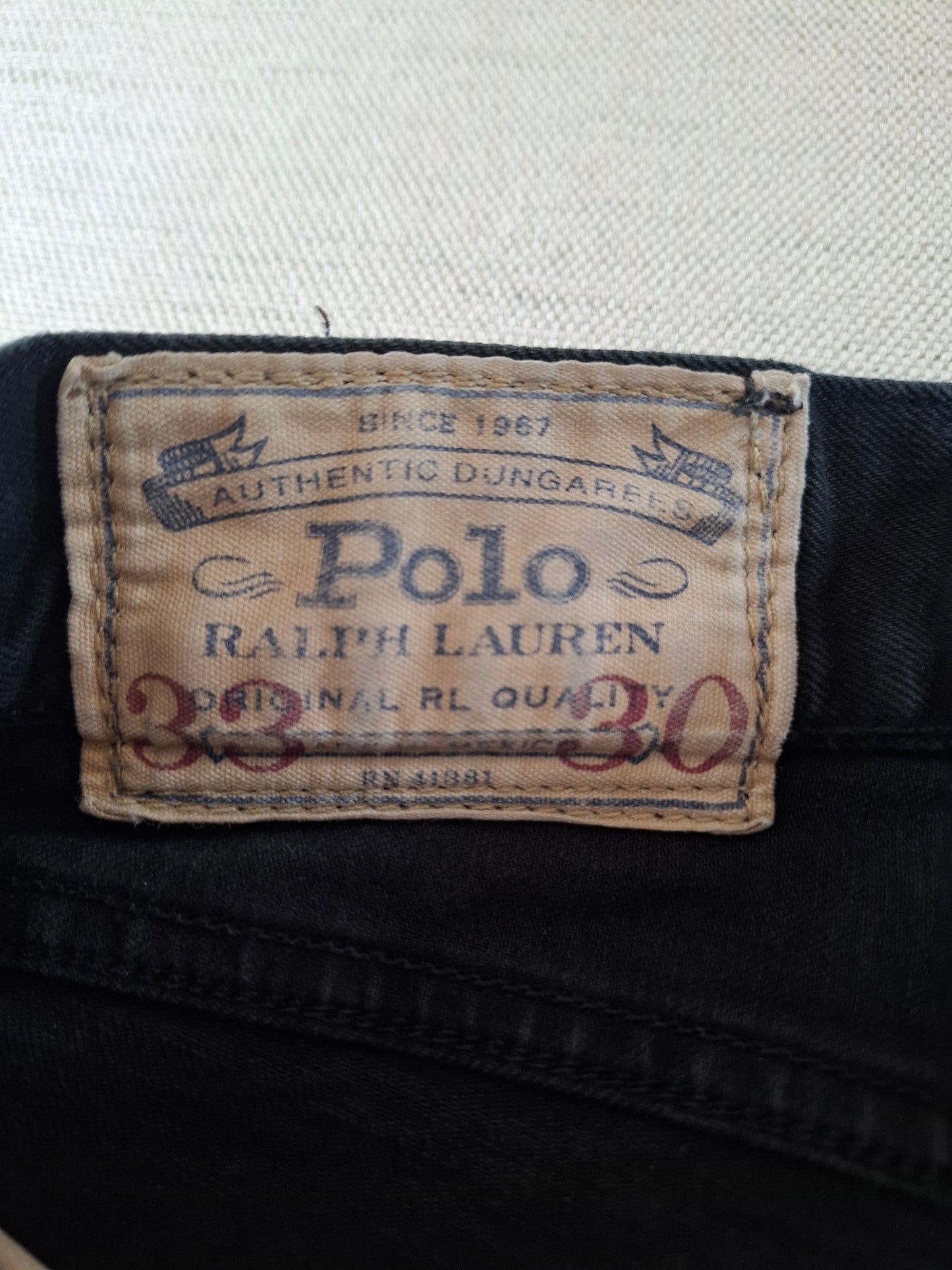 000179 Polo Ralph Lauren size 33/30 Jeans Black