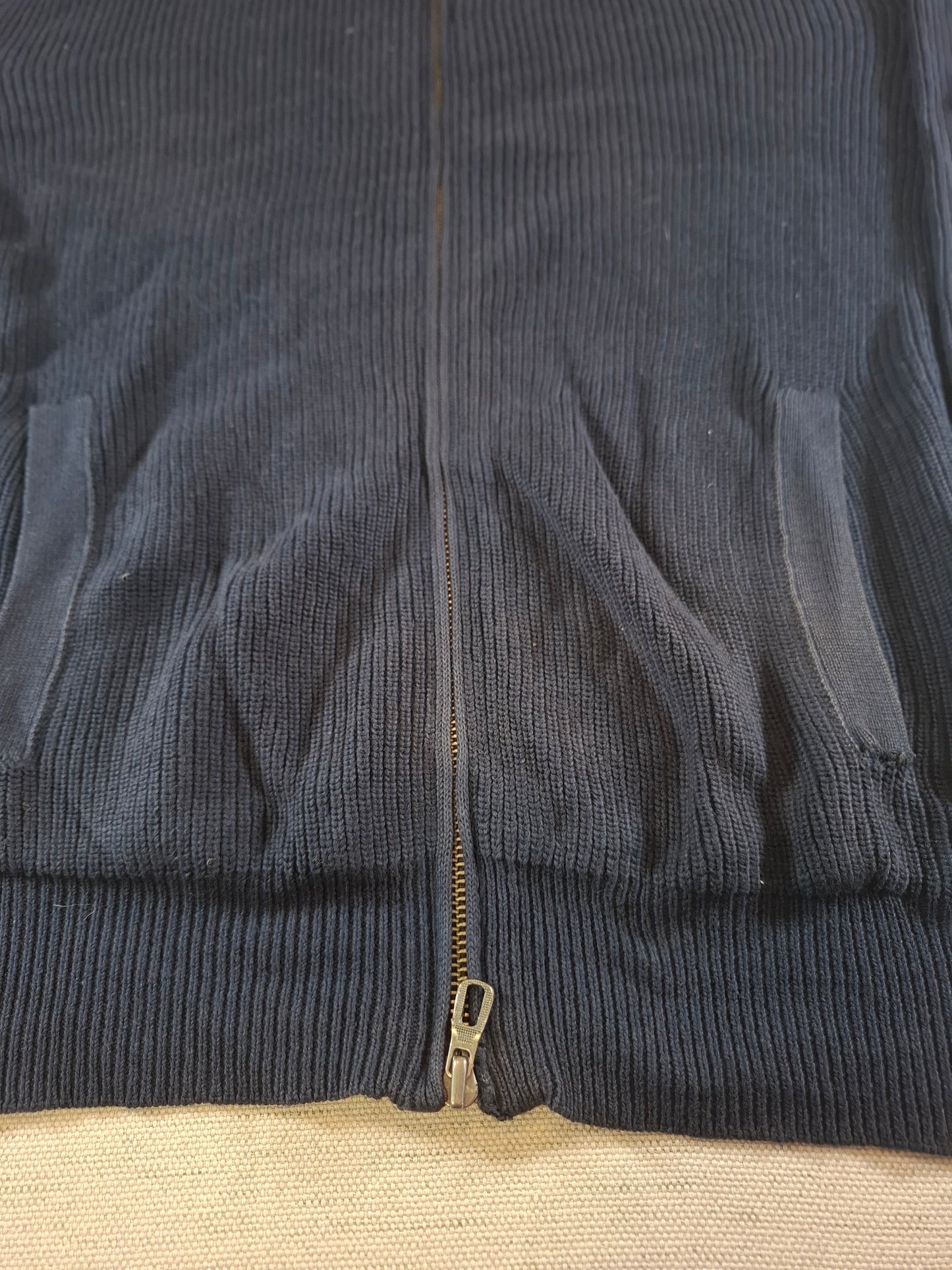 000934 Polo Ralph Lauren Full zip sweater size L Navy Blue