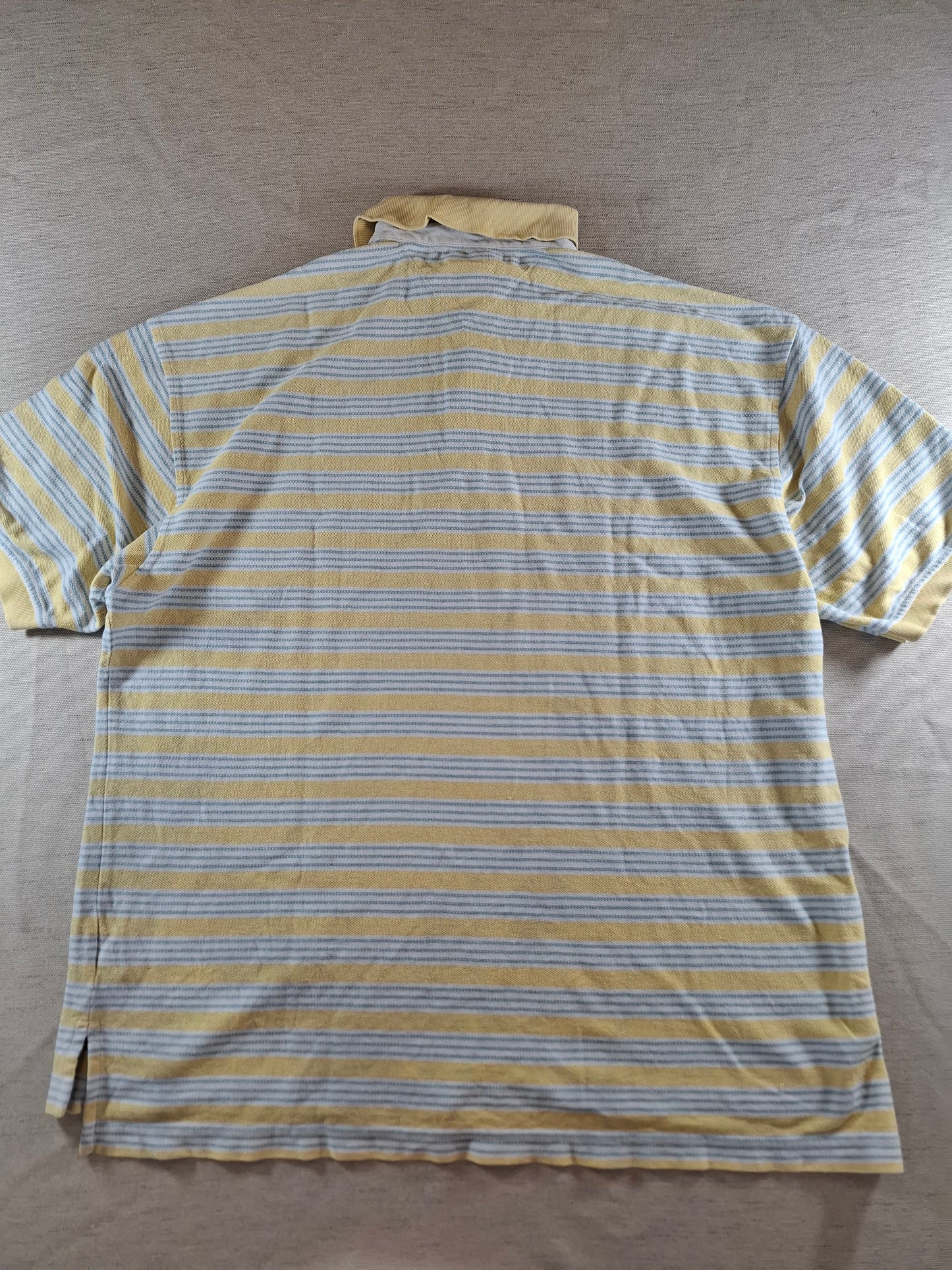 001114 Tommy Hilfiger Polo size XXL Yellow/ White/ light blue striped