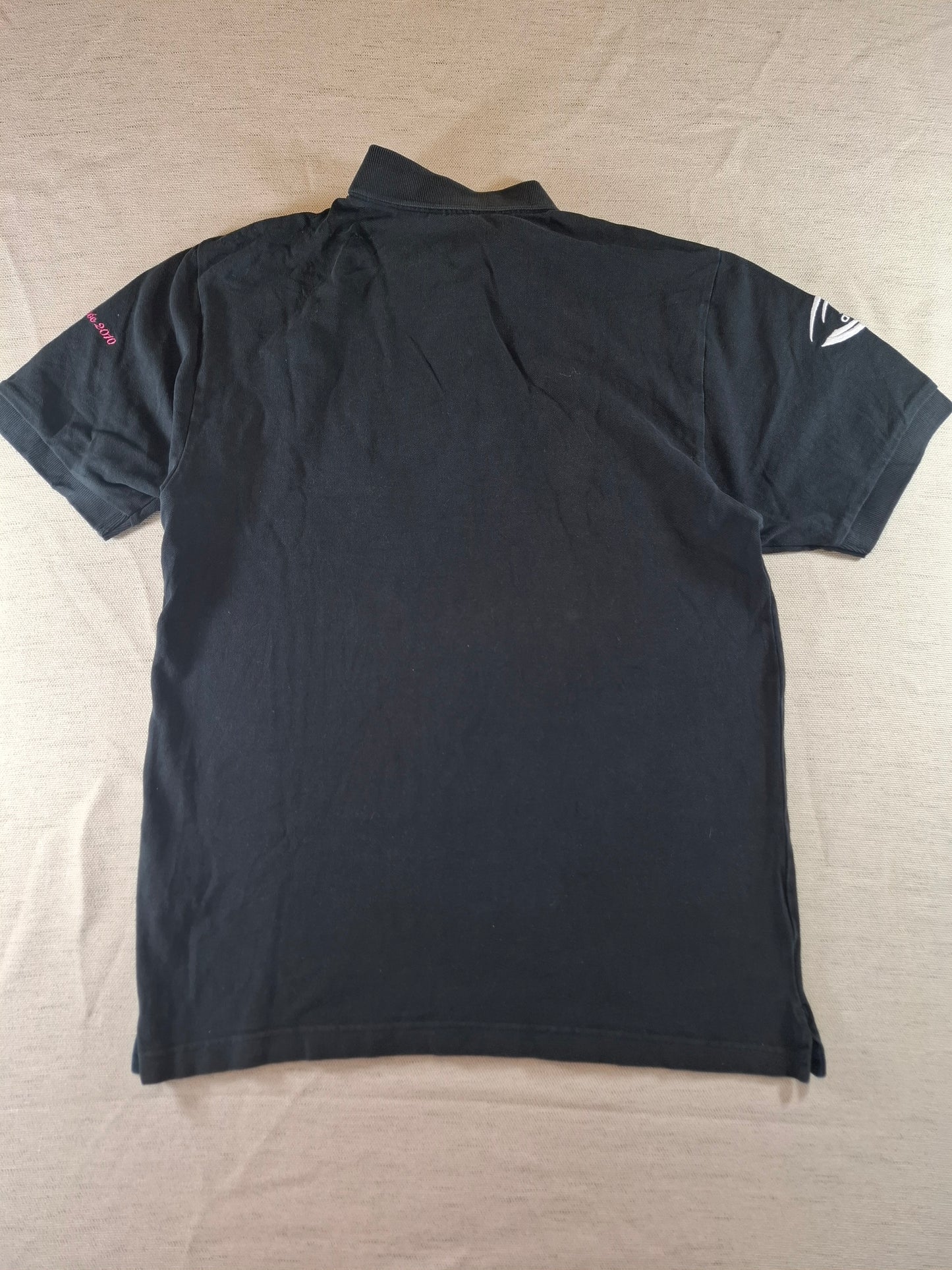 000159 Adidas Polo size M BLACK New Zealand All Blacks Rugby