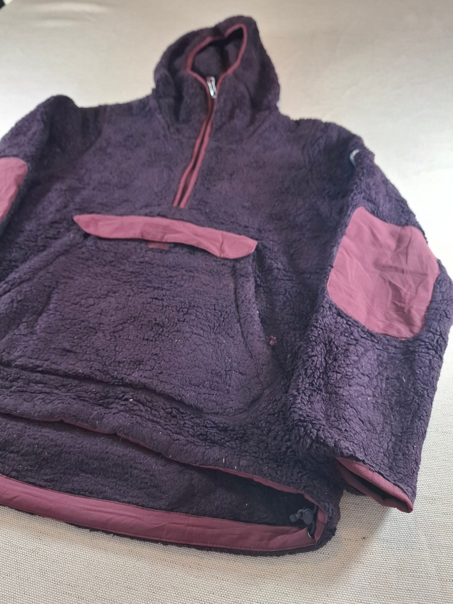 000698 The North Face Fleece hoodie size Women's S Purple