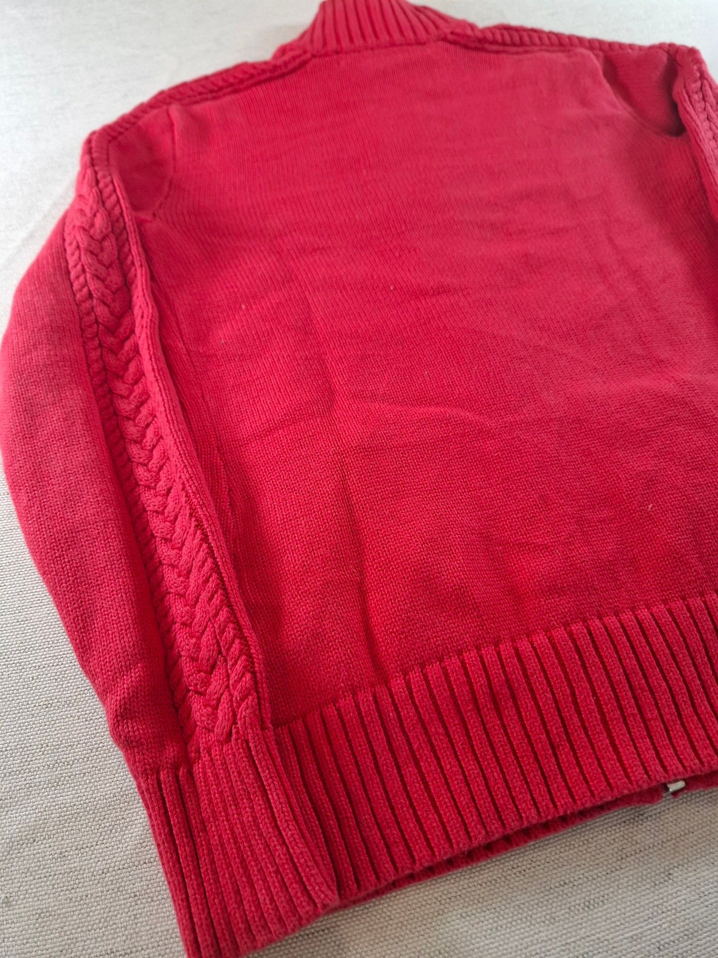 000943 Polo Ralph Lauren Full zip sweater size XS Red